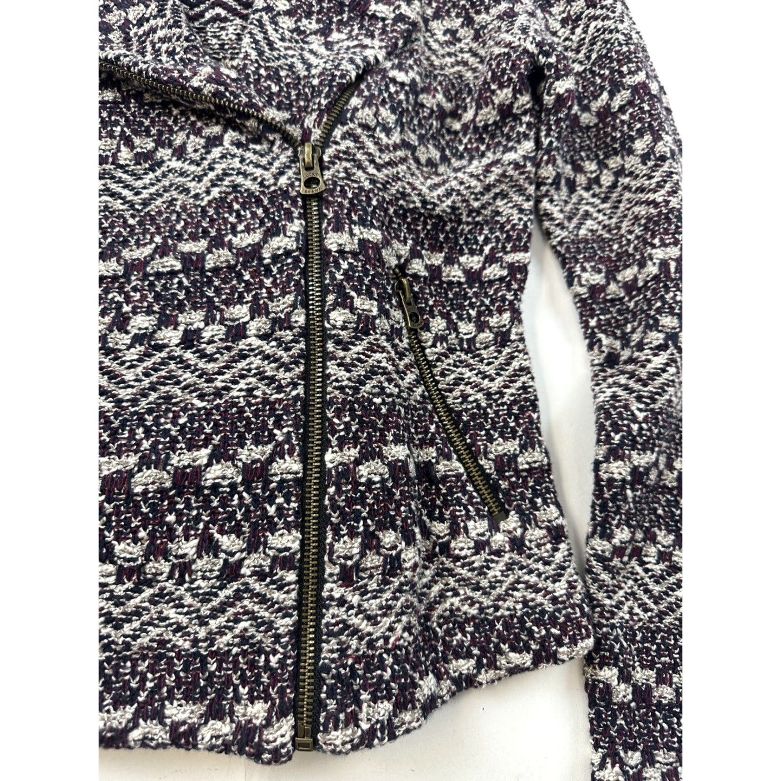 Lucky Brand Lucky Brand Jacket Women Knit Moto Regular S Multicolor Zip Fashion Motorcycle 90s Theme Womens Size S / US 4 / IT 40 - 4 Thumbnail