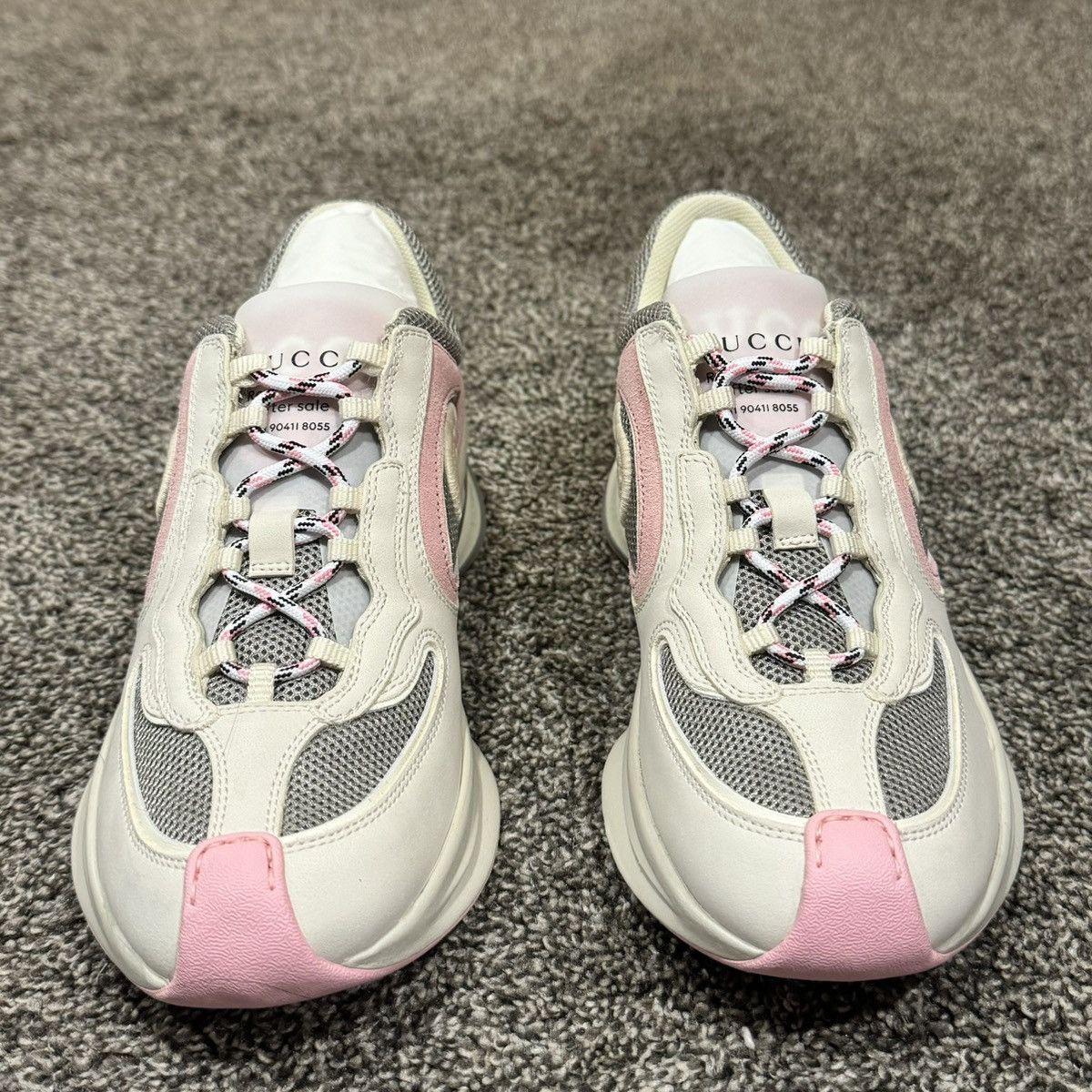 Gucci Gucci Wmns Run Sneaker Ivory Pink Grey Size US 6.5 / IT 36.5 - 4 Thumbnail