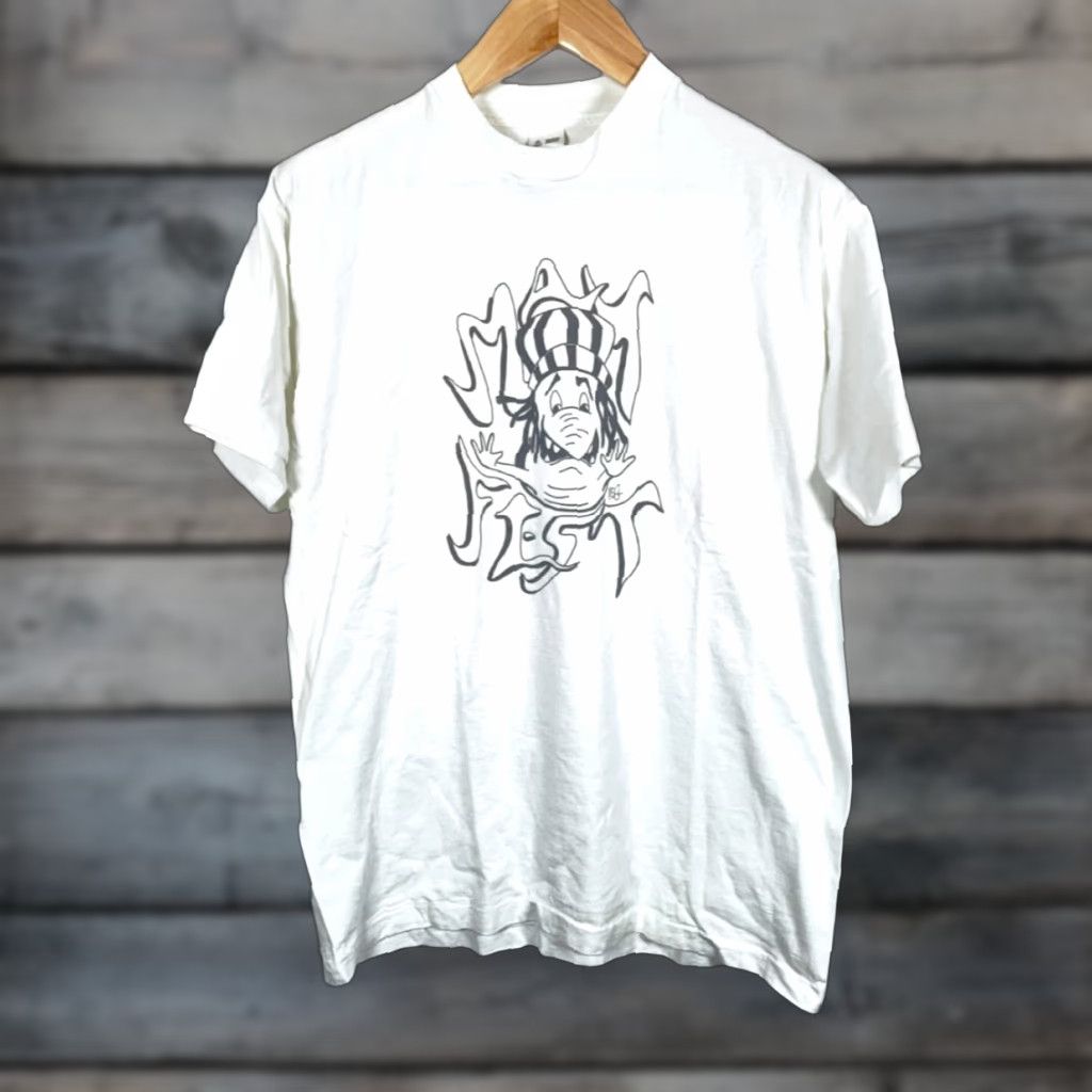Fruit Of The Loom VINTAGE Mayfest T-Shirt Men Adult Large White 90s Hippie Boho Fruit of the Loom Graphic Print Crew Neck Short Sleeve Single Stitch 100% Cotton Size US L / EU 52-54 / 3 - 1 Thumbnail