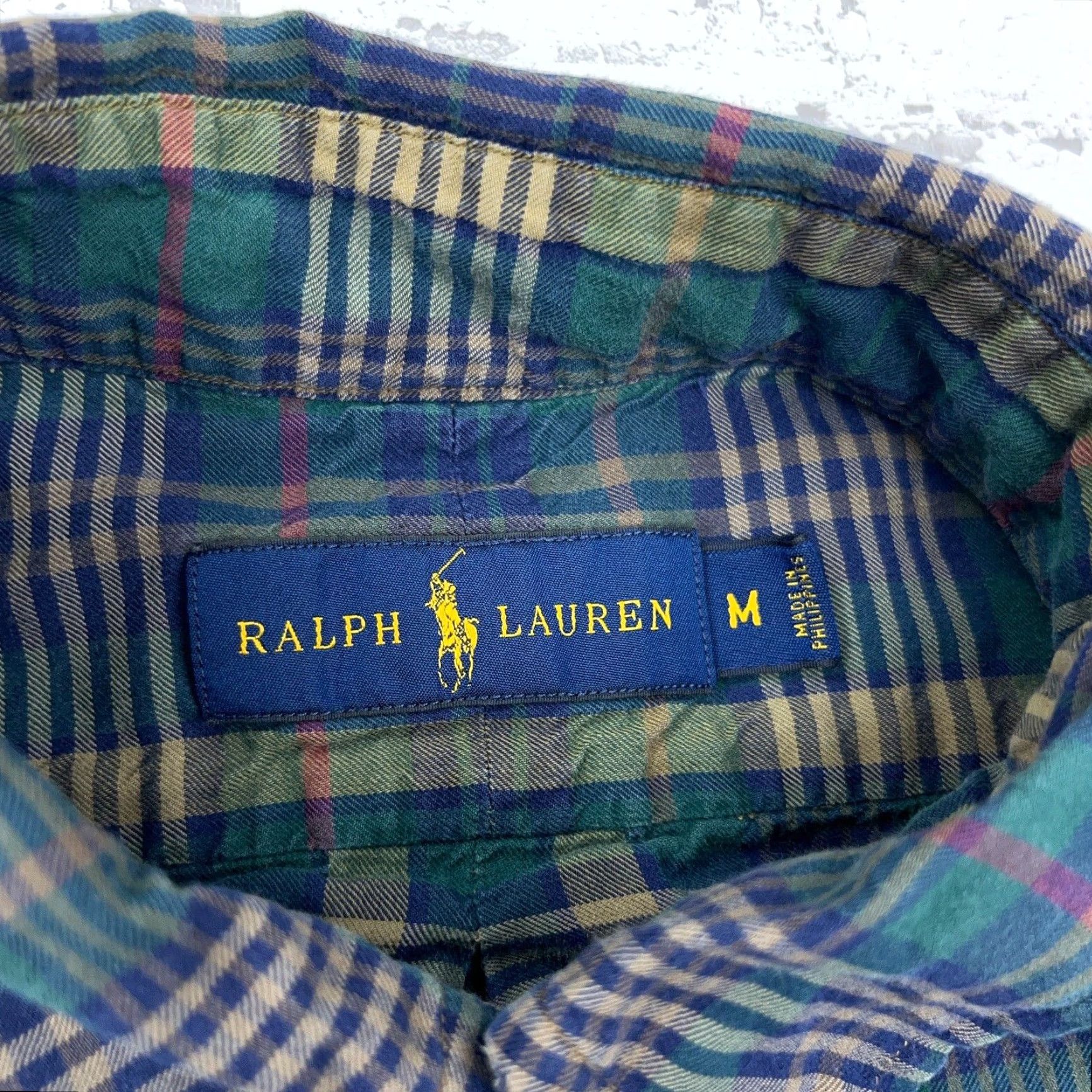 Ralph Lauren Ralph Lauren Shirt Men Medium Green Blue Plaid Button-Up Tartan Casual Dress A36 Size US M / EU 48-50 / 2 - 3 Thumbnail