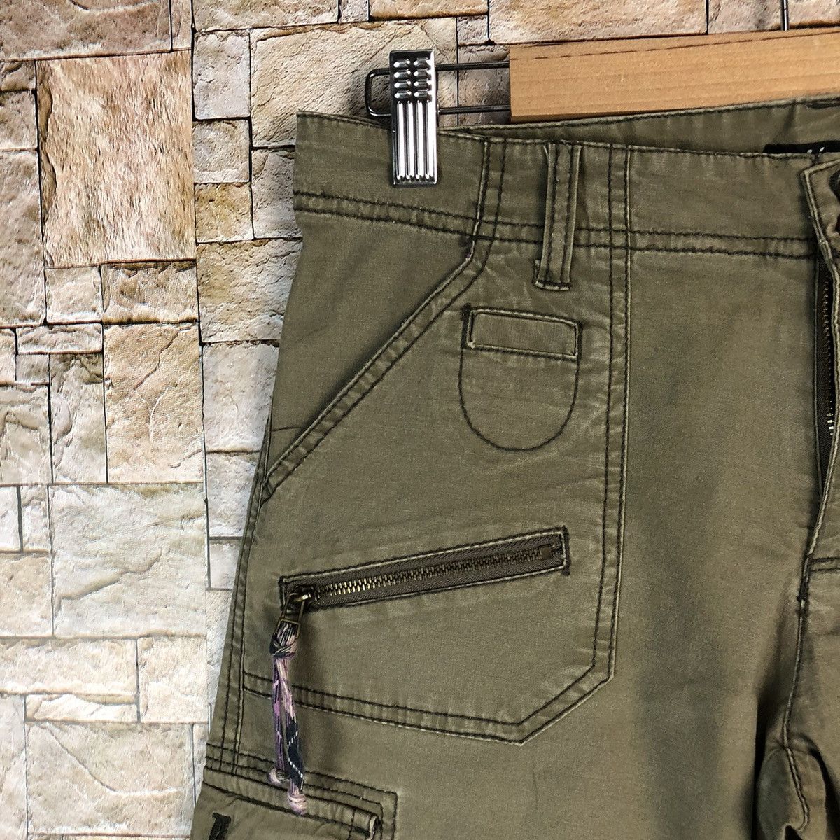 Japanese Brand Kiss Mark Cargo utility tactical Multipocket Pants #A983 Size 27" / US 4 / IT 40 - 7 Thumbnail