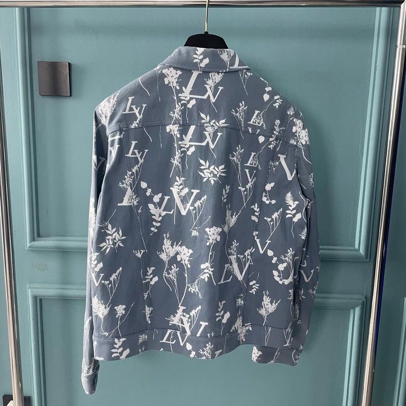 Louis Vuitton Louis Vuitton Blue Plant Wheatear Floral Denim Jacket 2501- Size US M / EU 48-50 / 2 - 2 Thumbnail