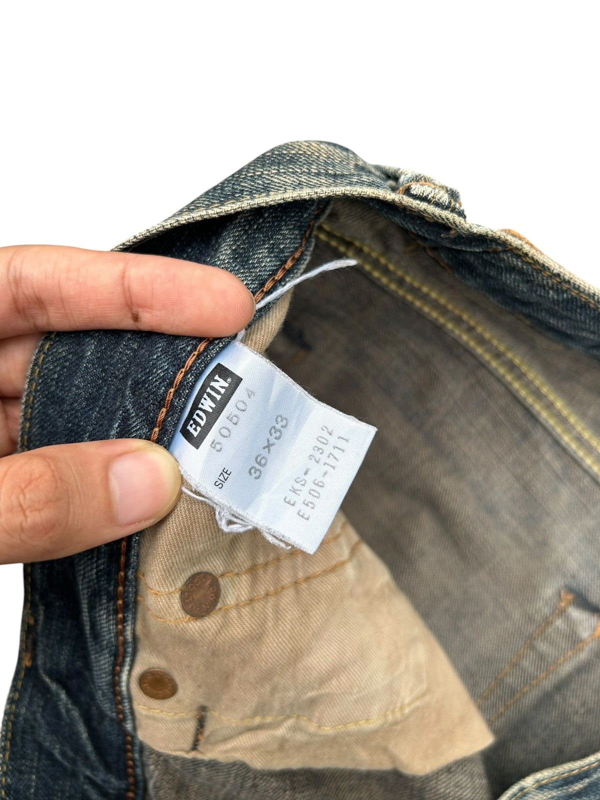 Kapital Vintage Edwin 505ZX Selvedge Distressed Denim Jeans Size US 38 / EU 54 - 5 Thumbnail