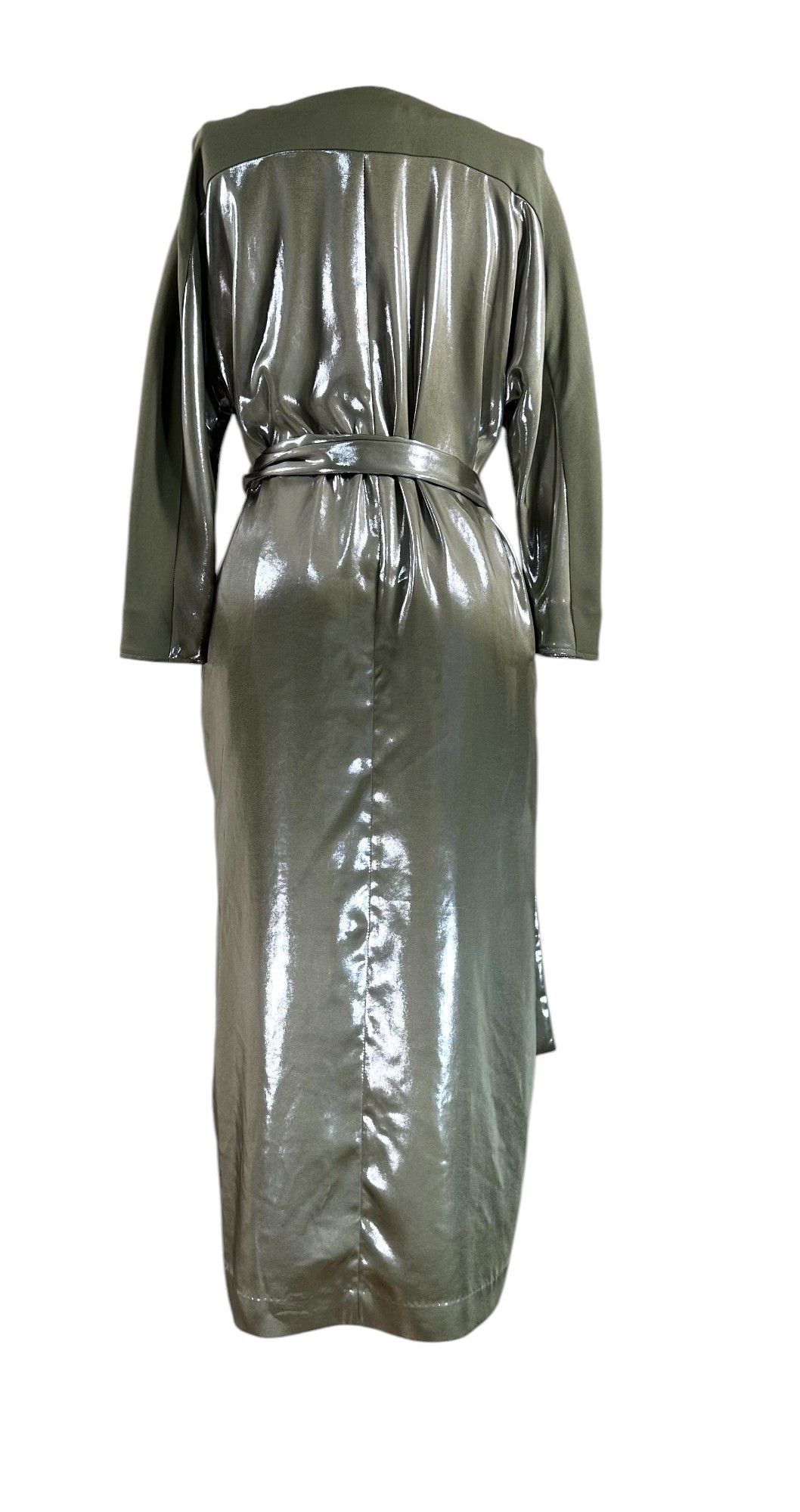 Designer green dress with metallic effect Size XS / US 0-2 / IT 36-38 - 4 Thumbnail