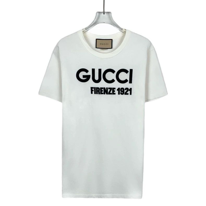 Gucci Gucci Logo Print White Short Sleeve T-Shirt-dmc Size US XXS / EU 40 - 1 Thumbnail