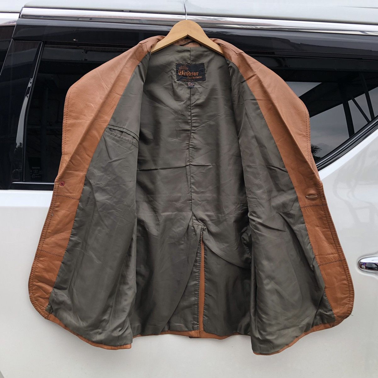 Windsor Smith Vintage WINDSOR Leatherwear Brown Jacket Made In England 🏴󠁧󠁢󠁥󠁮󠁧󠁿 Size US L / EU 52-54 / 3 - 7 Thumbnail