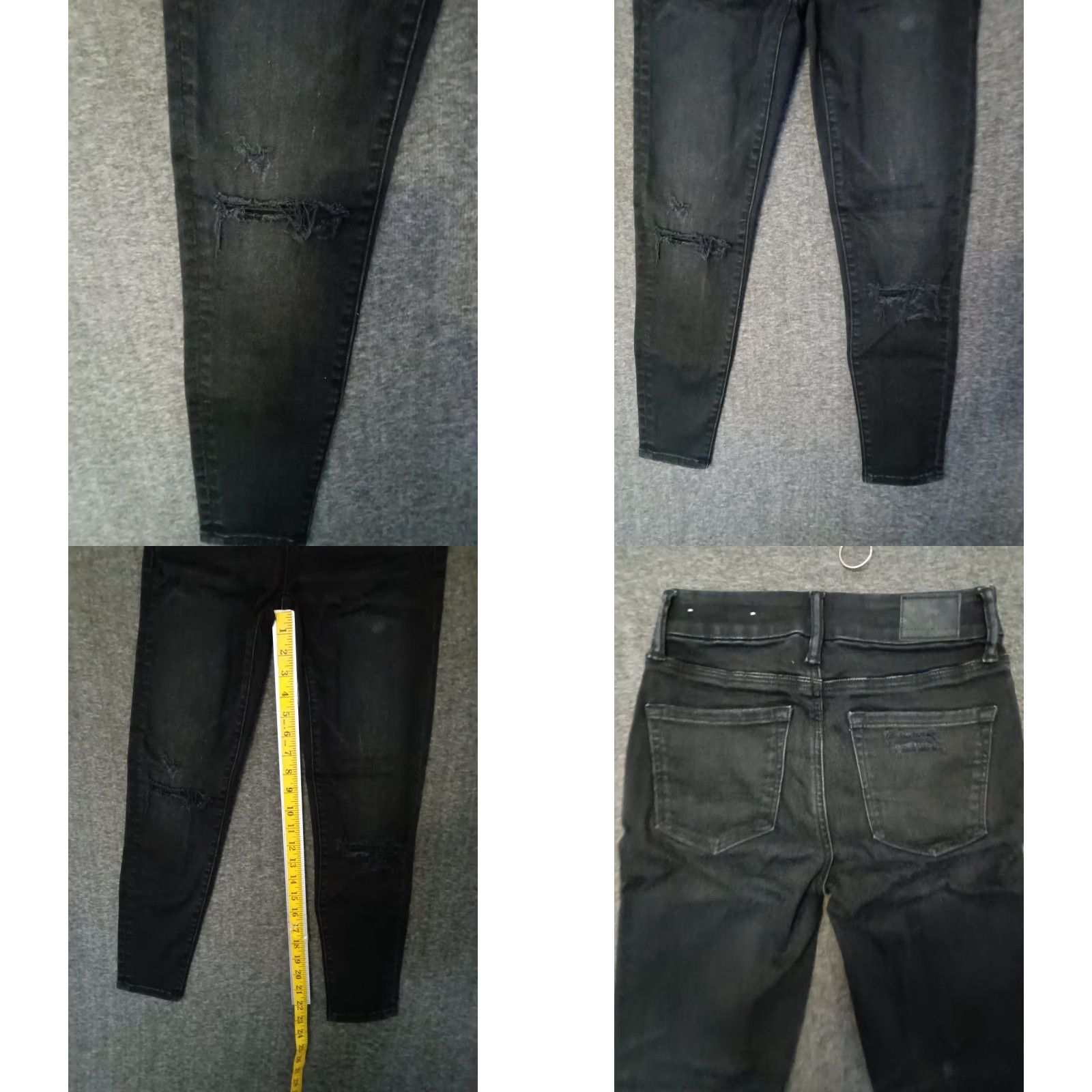 American Eagle Outfitters American Eagle Women's Black Jeans Tapered Size 0 X-Short Size 25" / US 0 / IT 36 - 8 Thumbnail