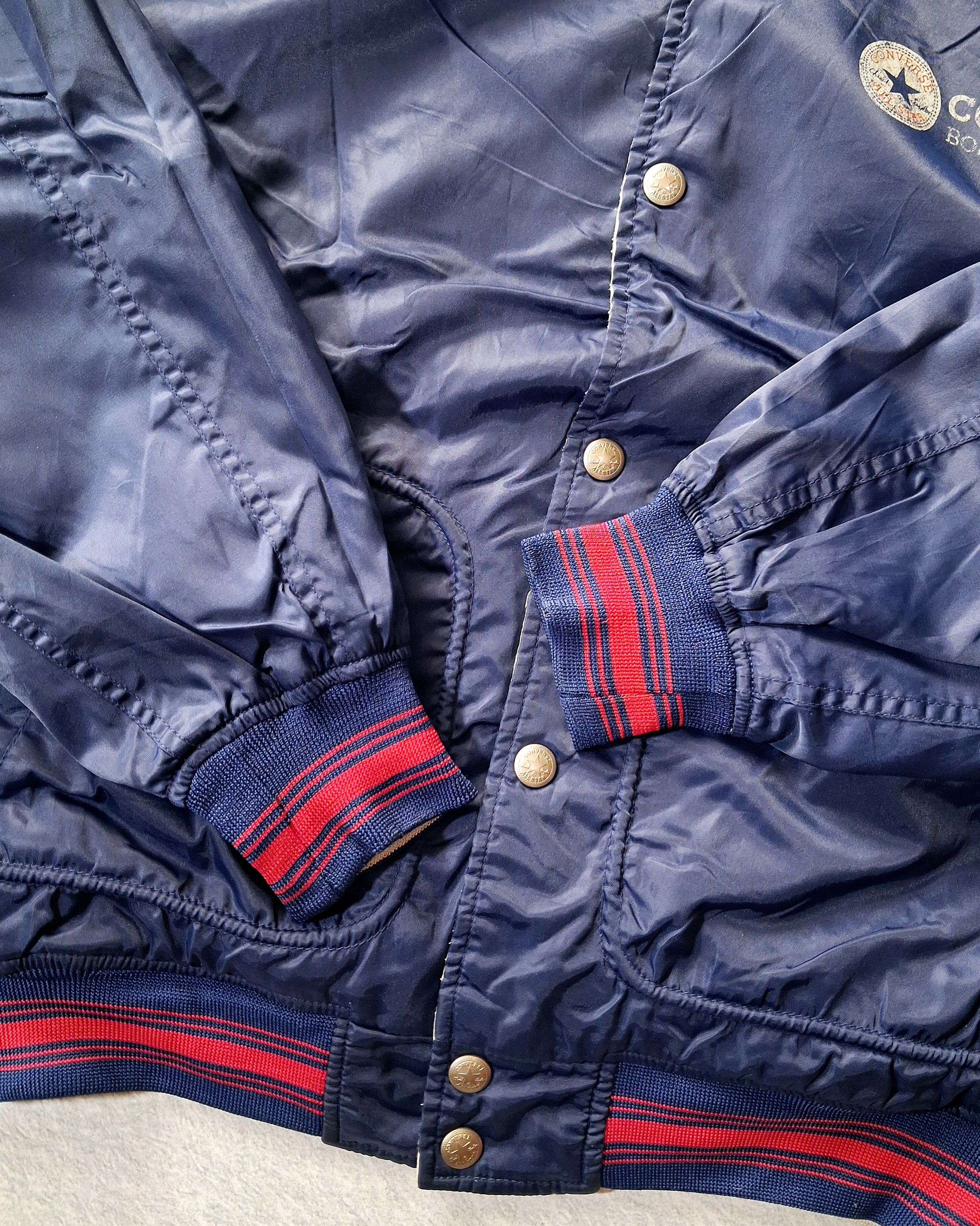 Converse CONVERSE NYLON SLEEVE VARSITY BUTTON JACKET REVERSIBLE Size US XL / EU 56 / 4 - 14 Thumbnail