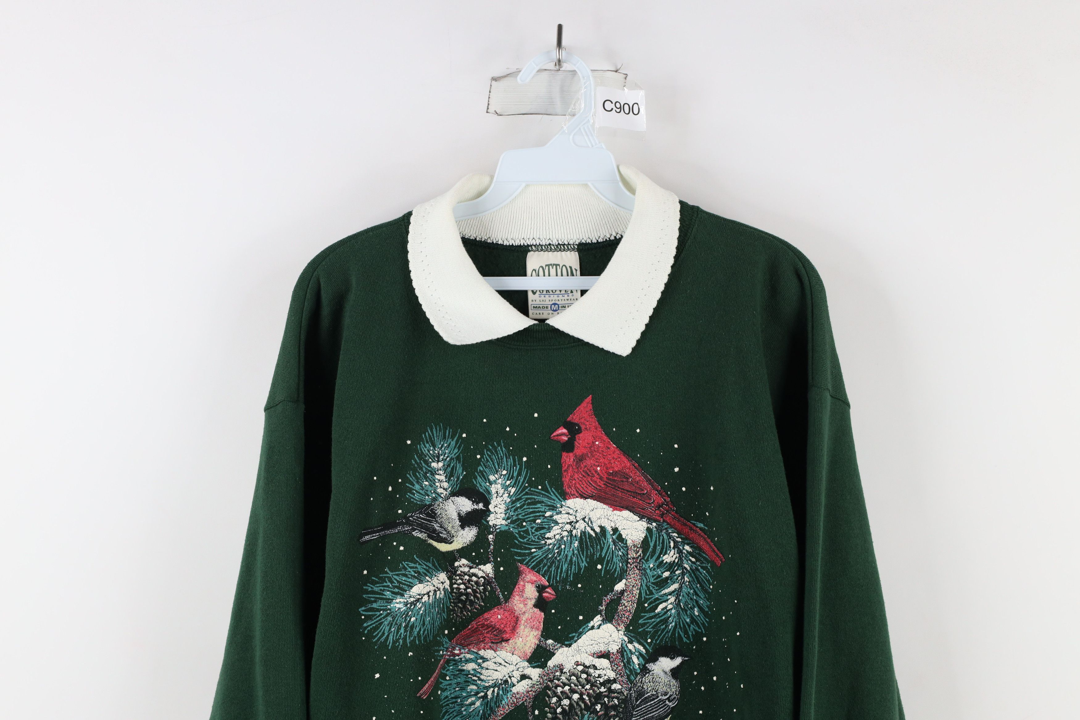 Vintage Vintage 90s Country Primitive Bird Collared Sweatshirt USA Size M / US 6-8 / IT 42-44 - 2 Thumbnail