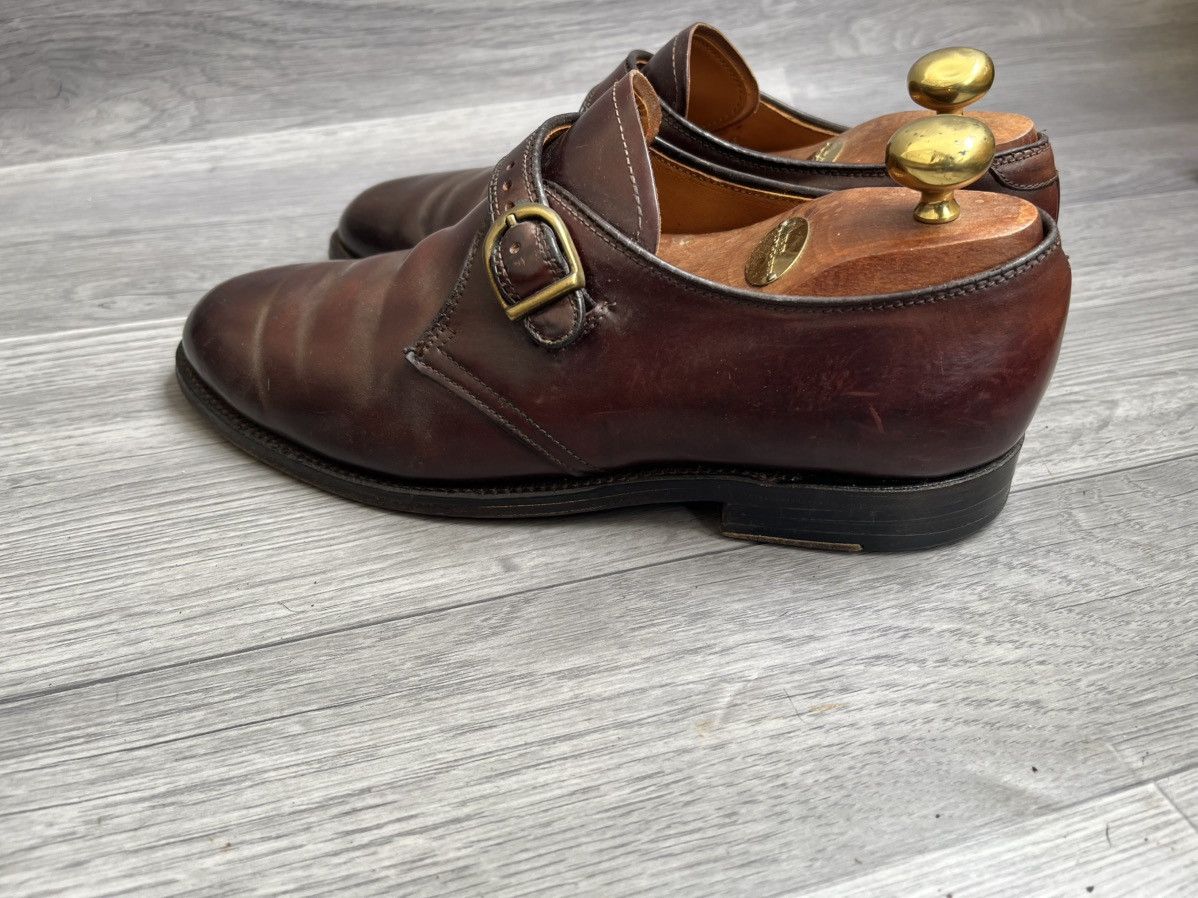 Alden Alden 975 plain toe single monk strap shell cordovan US7EE. Size US 7 / EU 40 - 9 Thumbnail