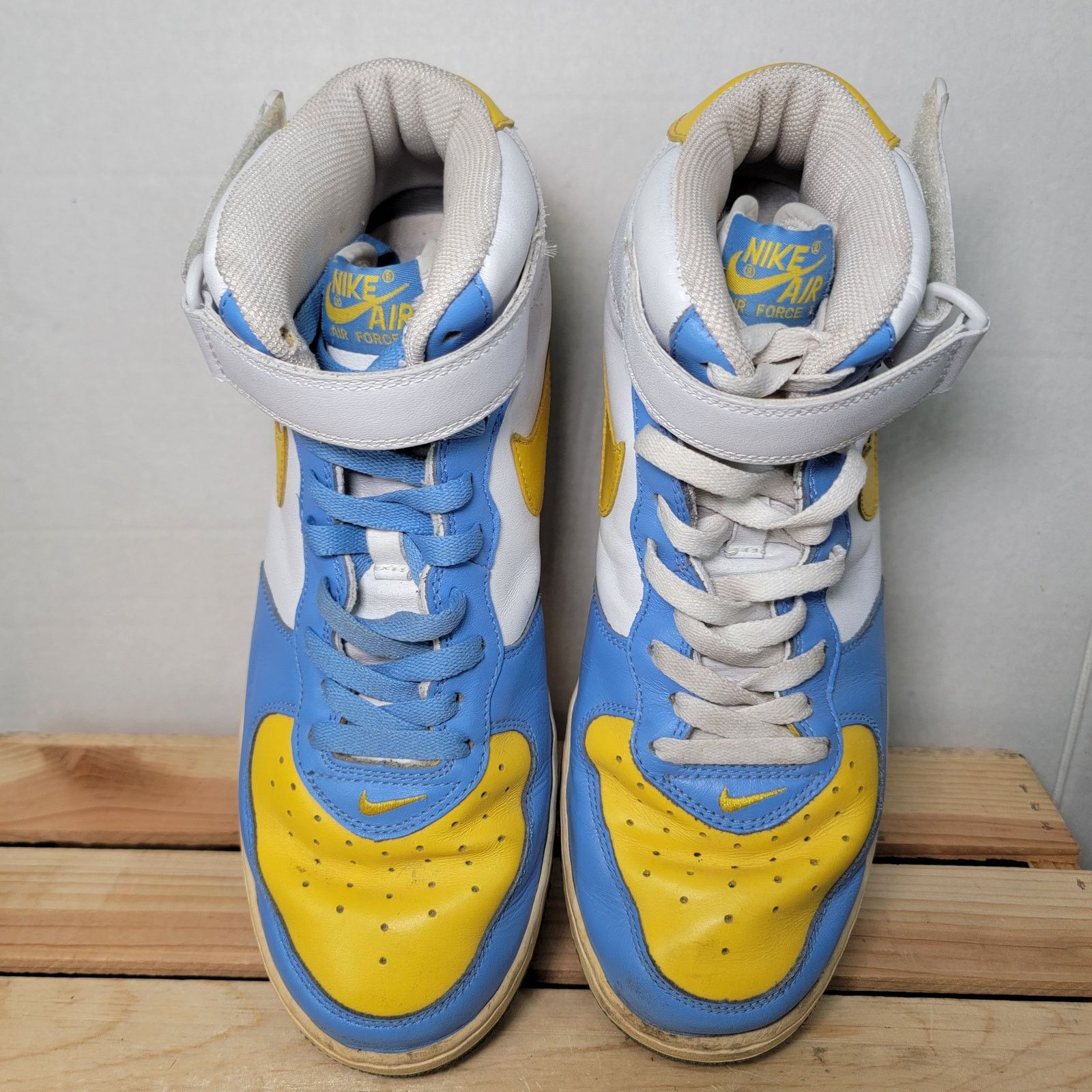 Nike Nike Air Force One Mid Legend Blue Maize Hi-Top - Size 10.5 Size US 10.5 / EU 43-44 - 2 Thumbnail