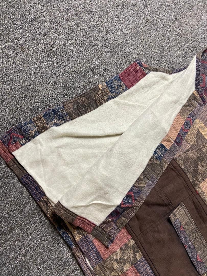 Japanese Brand Apricot Talking Brand Ethnic Patchwork Vest (187) Size M / US 6-8 / IT 42-44 - 6 Thumbnail