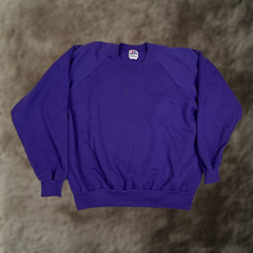 TEE JAYS VINTAGE Tee Jays Sweatshirt Raglan Blank Purple Size 3XL Made in USA Size US M / EU 48-50 / 2 - 1 Thumbnail