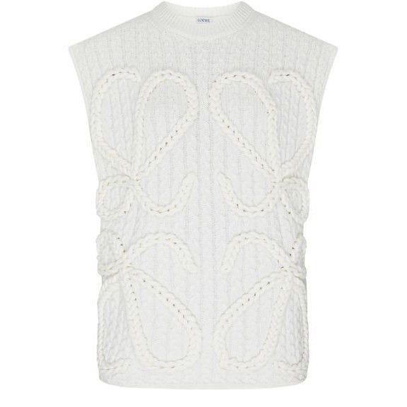 Loewe LOEWE Sleeveless Knit White Wool Sweater New & Authentic (Wo Size M / US 6-8 / IT 42-44 - 1 Thumbnail