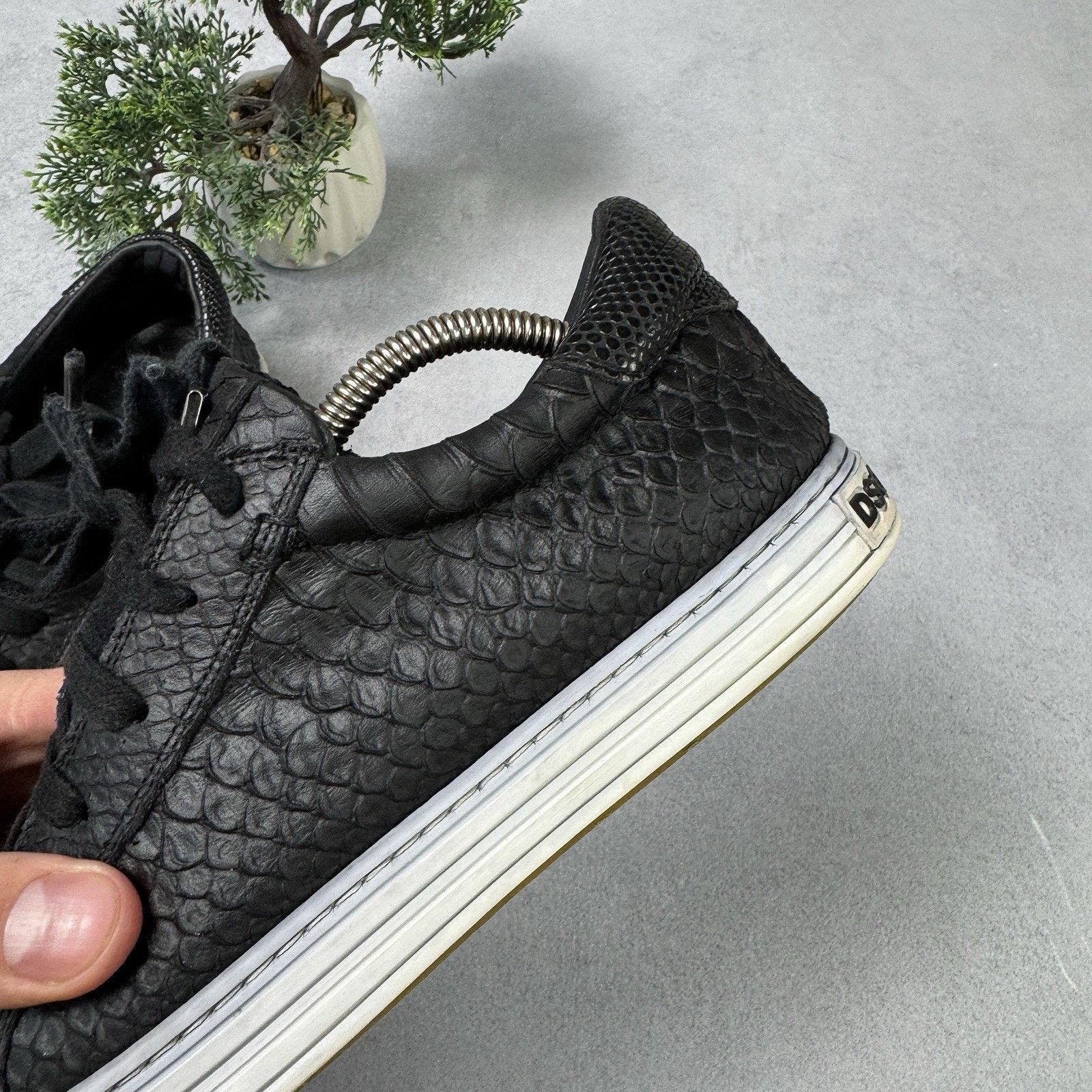 Dsquared2 DSQUARED2 Python Textured Sneakers Black Tennis Size 40 US 7 Size US 7 / EU 40 - 12 Thumbnail