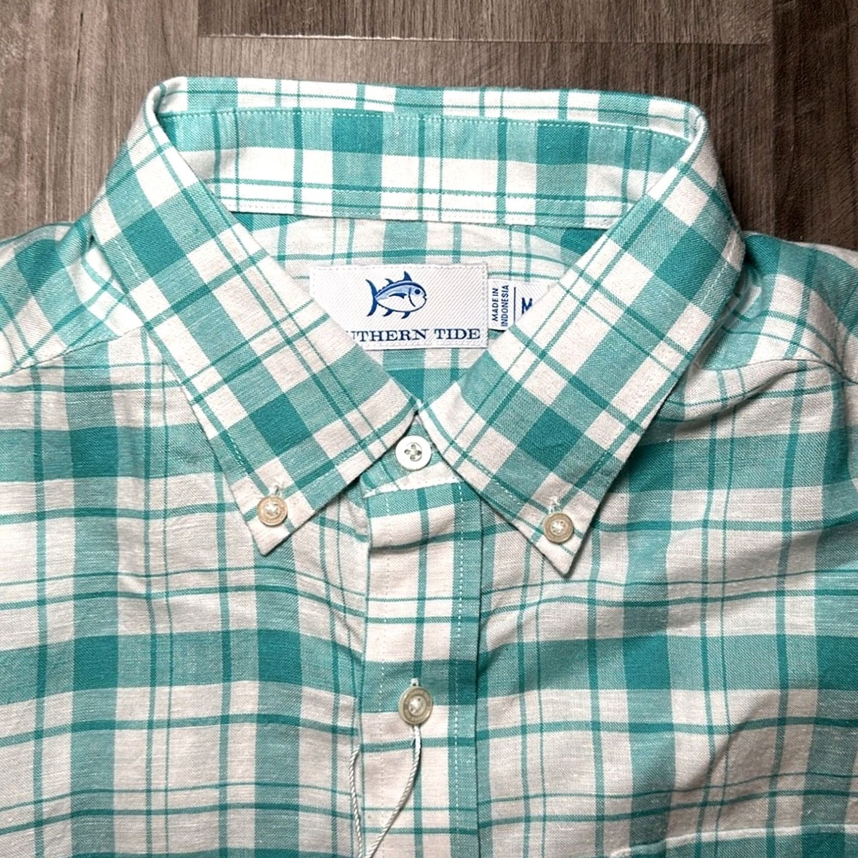 Southern Tide VINTAGE Southern Tide Hemp Blend Headland Moultrie Long Sleeve Button Down M Green Mens Medium Size US M / EU 48-50 / 2 - 6 Thumbnail