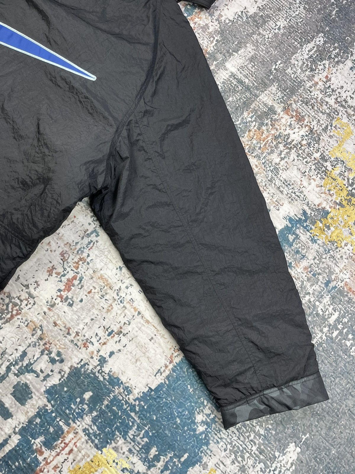 Nike Vtg 90s NIKE Big Swoosh Thick Quilted Coach Jacket Size US L / EU 52-54 / 3 - 11 Thumbnail