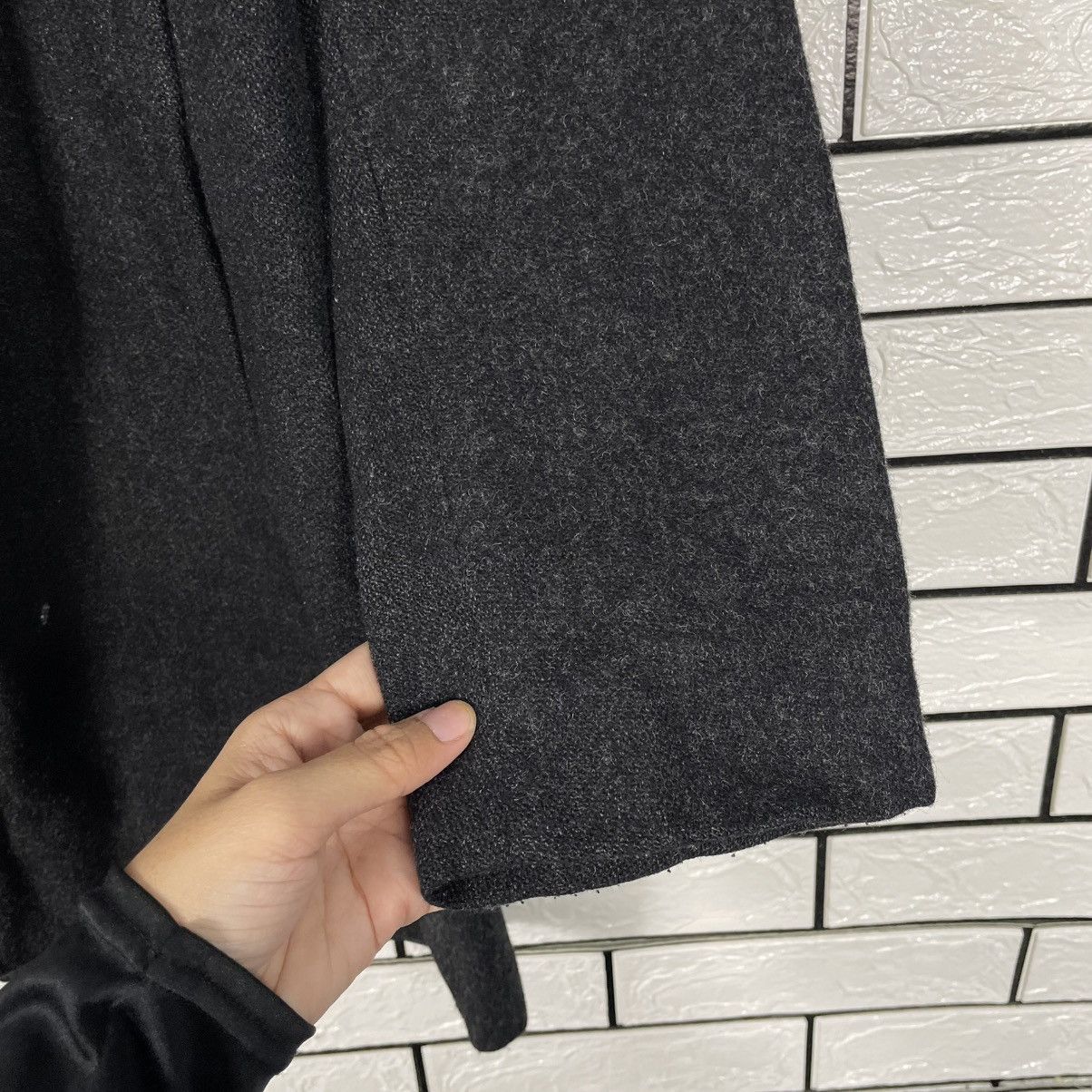 Michel Klein Michel Klein Homme Paris Black Wool Hooded Overcoat Size US M / EU 48-50 / 2 - 13 Thumbnail