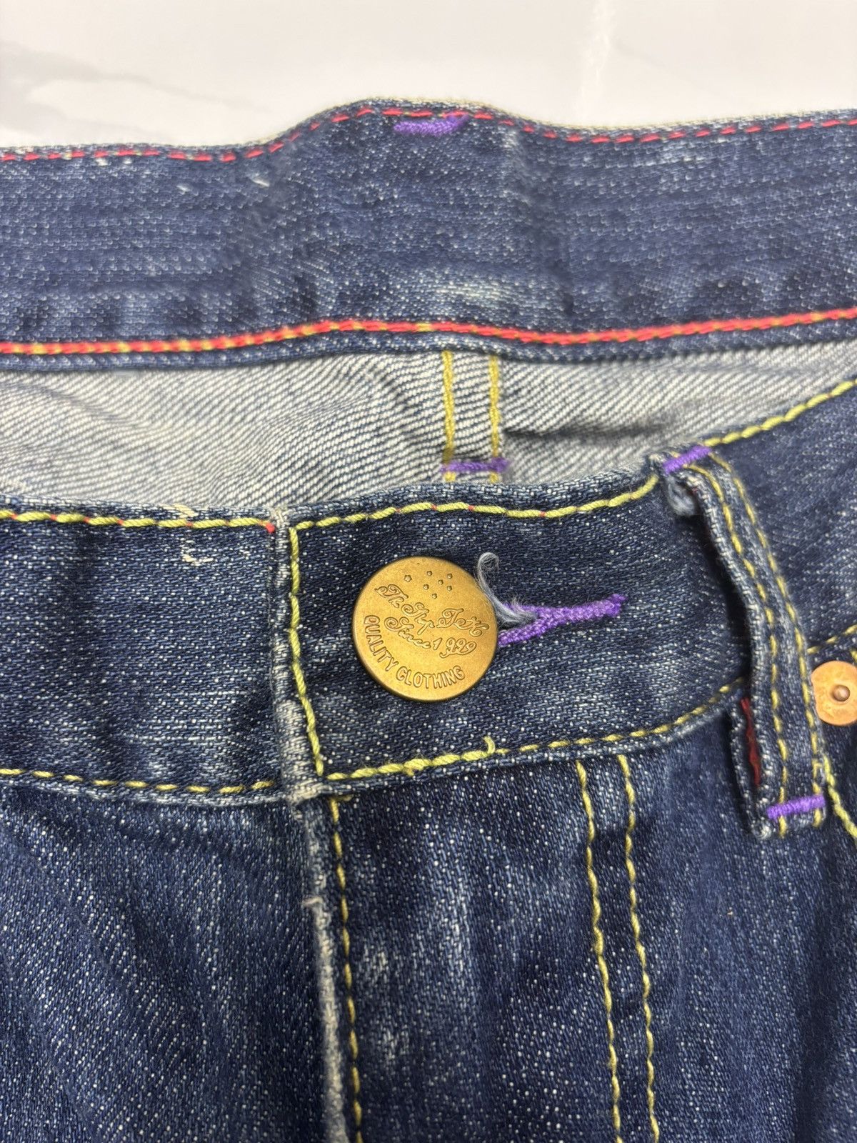 Takeo Kikuchi Takeo Kikuchi Japanese Koi Fish Embroidery Blue Jeans Size US 32 / EU 48 - 9 Thumbnail