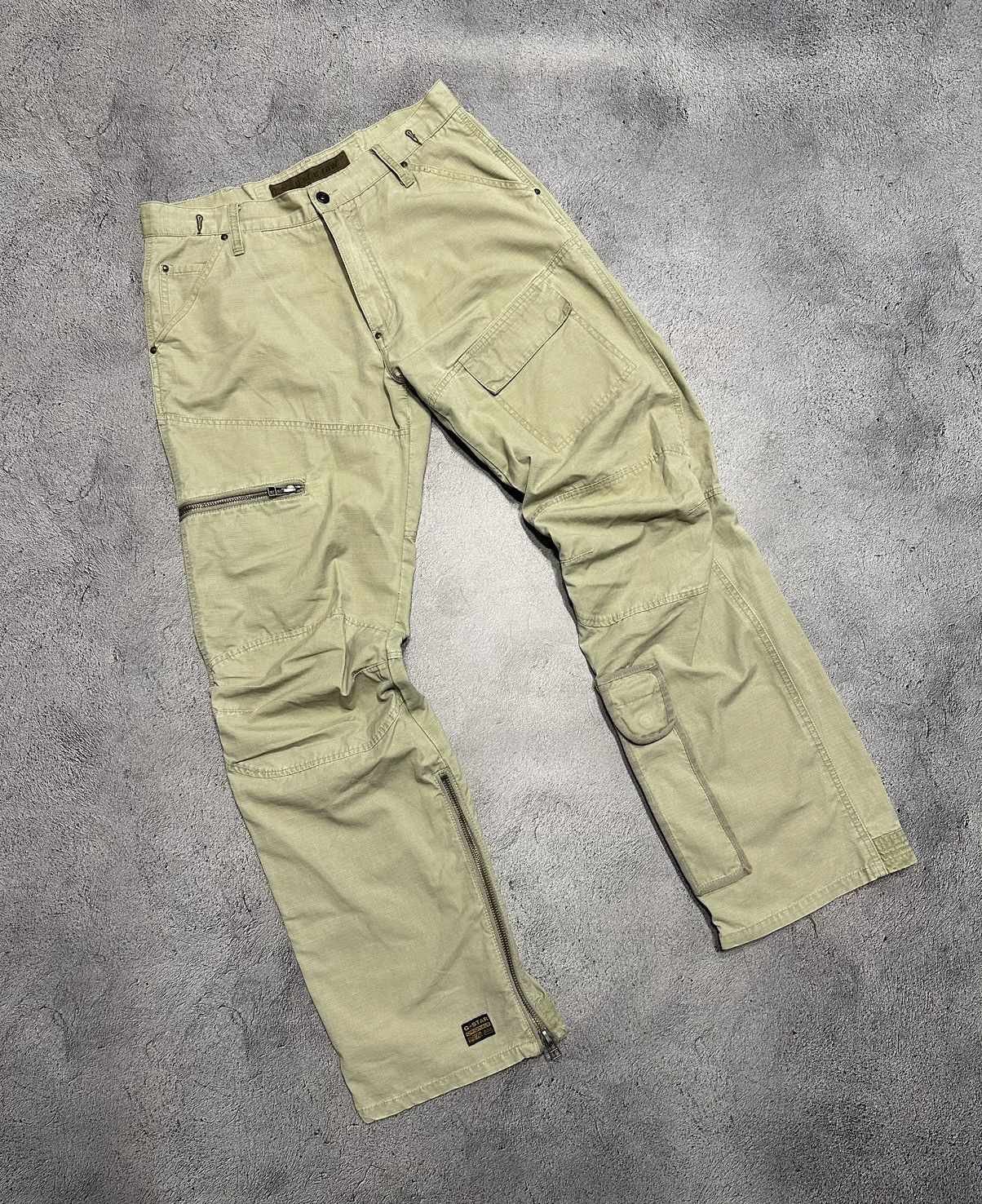 G-Star × Vintage 🦘 Vintage Y2K Cargo Pants Gstar Streetstyle Avangarde Size US 33 - 1 Thumbnail