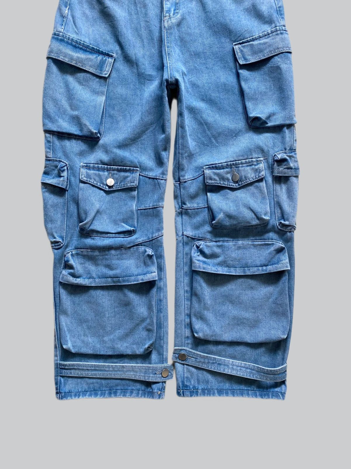 Japanese Brand Utility Denim Cargo Jeans Multipocket Rocky Style Size US 32 / EU 48 - 3 Thumbnail