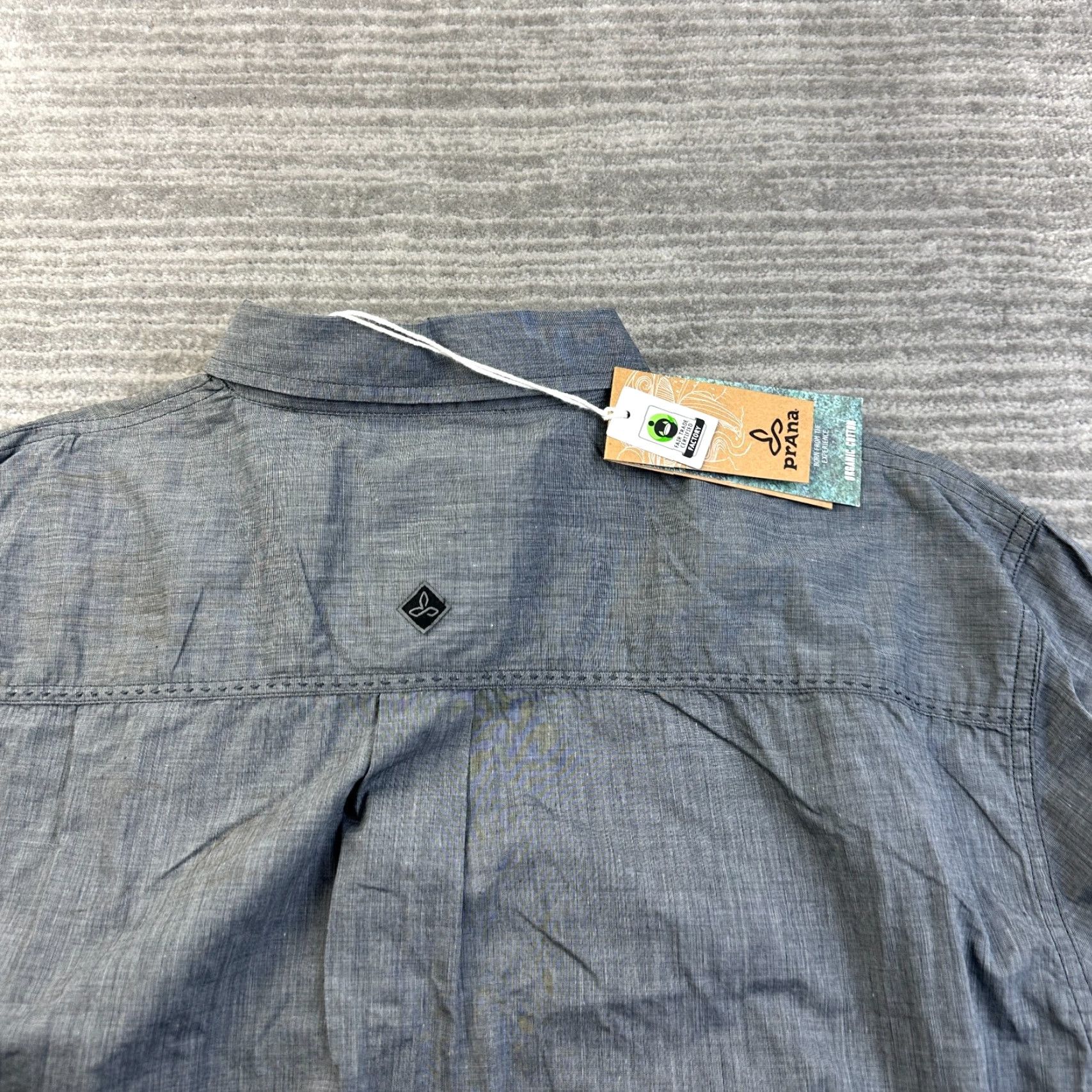 Prana NEW Prana Shirt Mens 2XL XXL Gray Slim Fit Button Up Outdoors Hiking Size US XXL / EU 58 / 5 - 5 Thumbnail