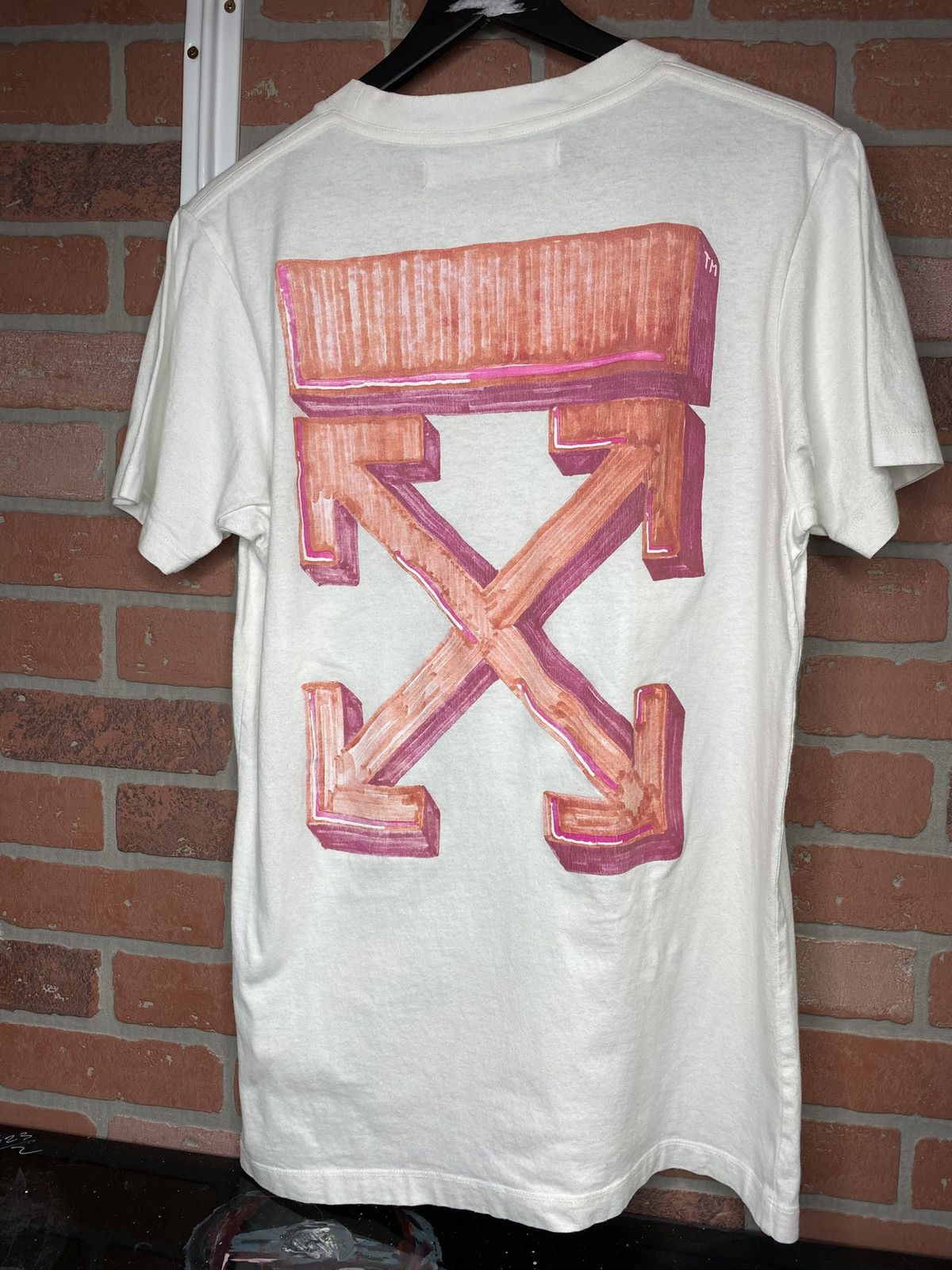 Off-White Virgil Abloh Arrows White T-Shirt Size Medium
