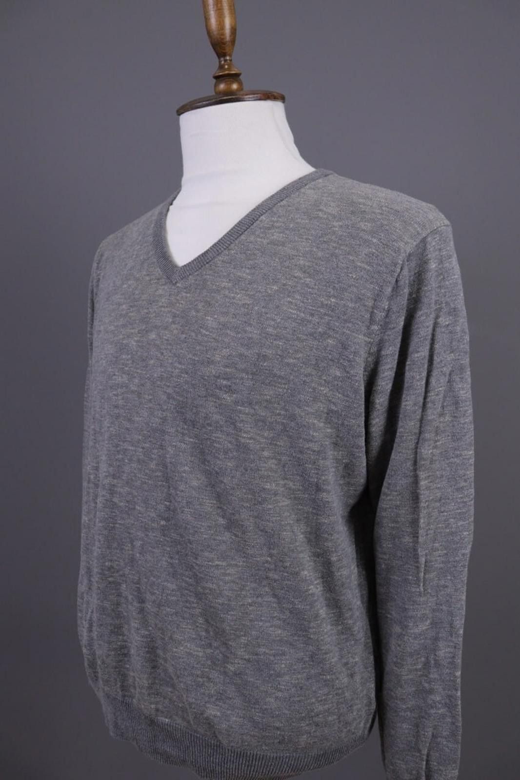J.Crew Men J.Crew Gray V-Neck Cotton Sweater Size M Size US M / EU 48-50 / 2 - 7 Thumbnail