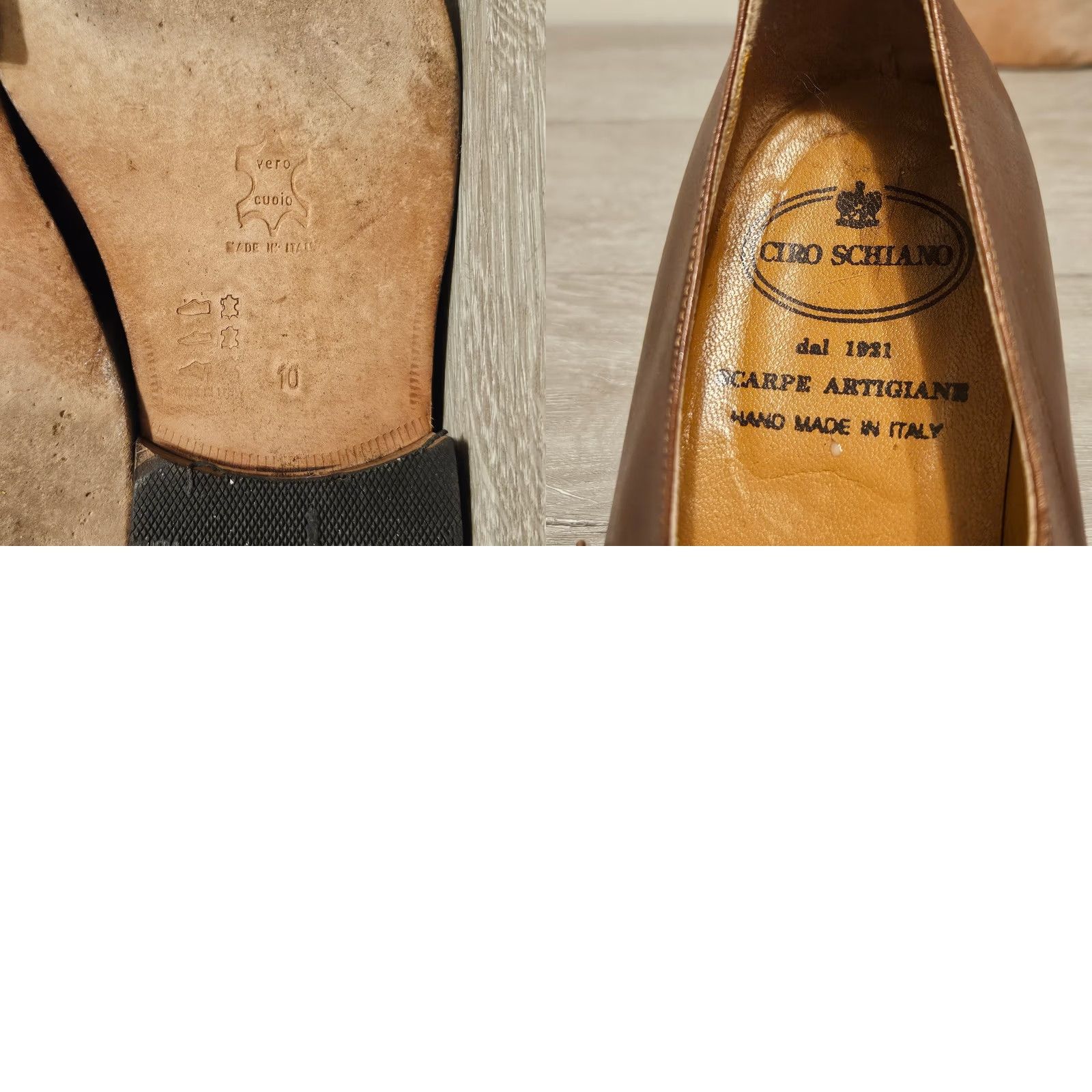 Vintage Ciro Schiano Brown Leather Monk Strap Dress Shoes Mens 10 Italy Cap Toe Size ONE SIZE - 8 Thumbnail