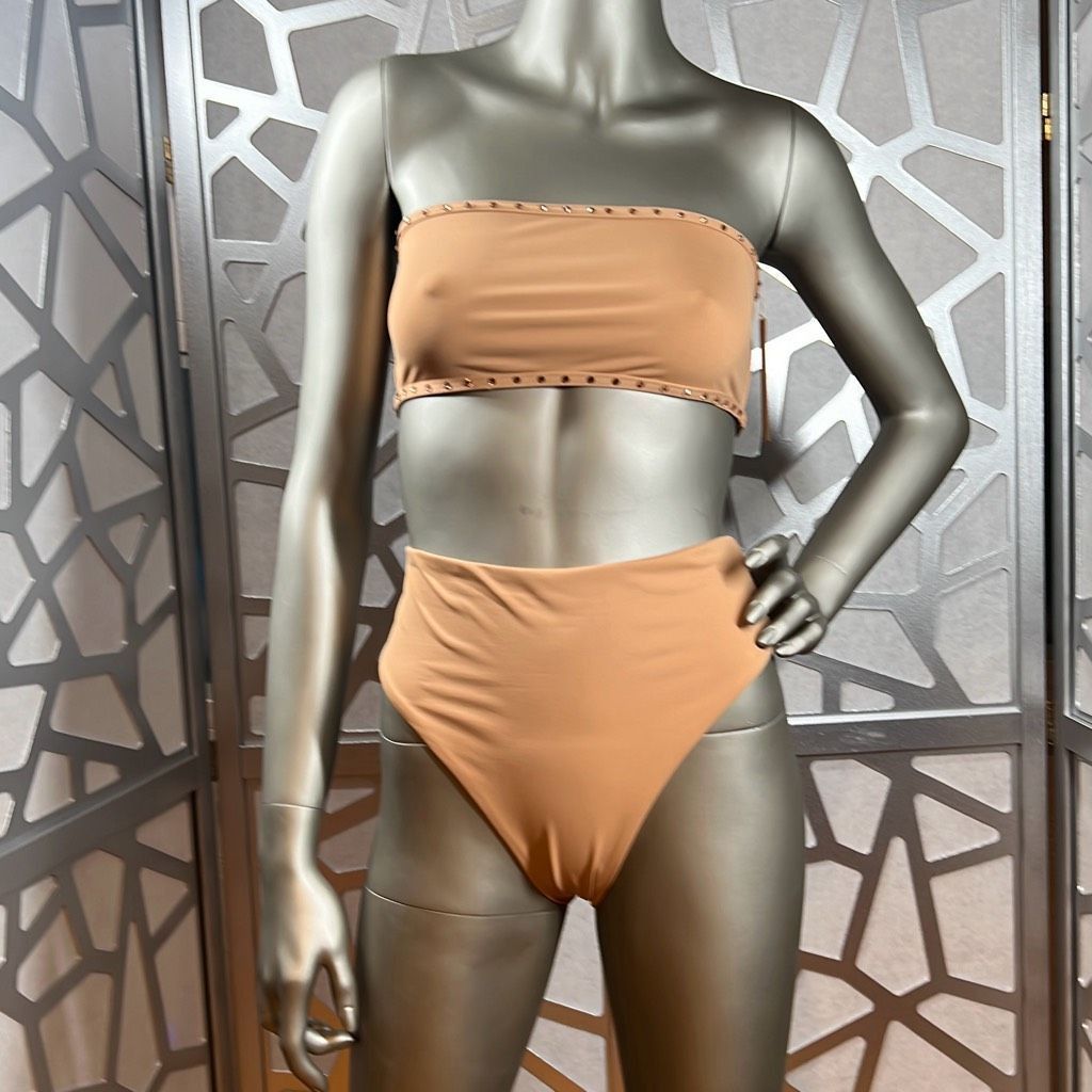 SKIMS Skims Rhinestones Bandeau High waisted Nude Bikini S Size ONE SIZE - 1 Thumbnail