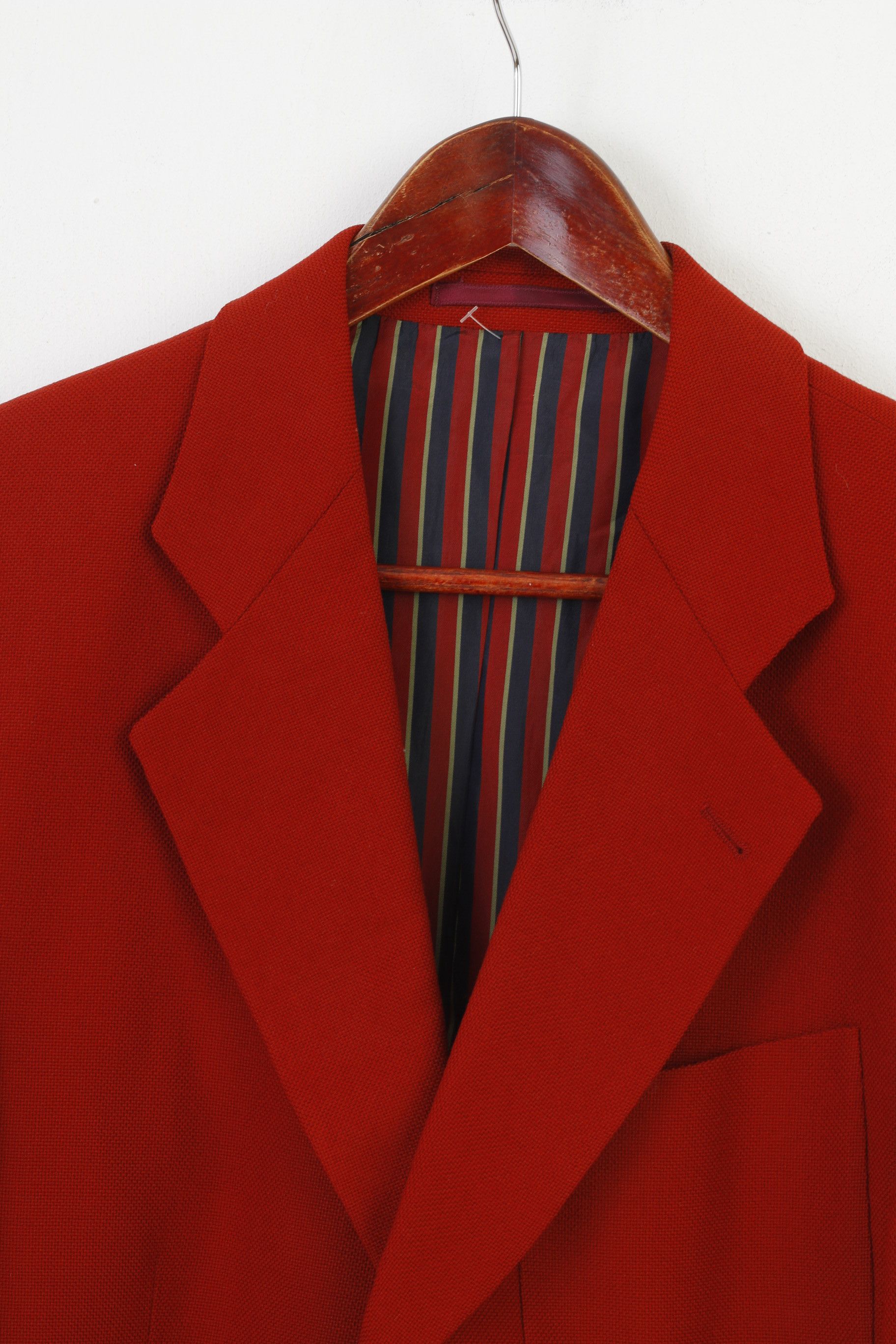 Strellson Strellson Men 48 Blazer Burgundy Wool Elegant Classic 0277 Size 38R - 3 Thumbnail