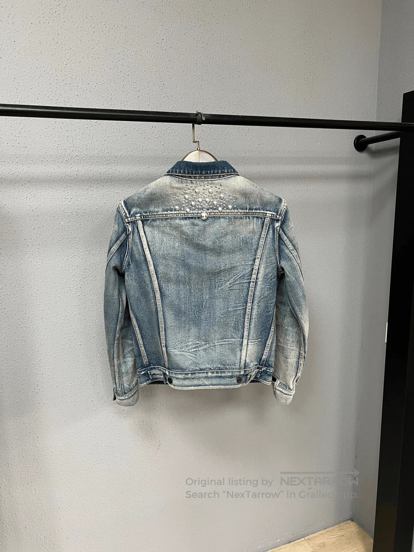 Saint Laurent Paris SLP Washed Distressed Rivet Jacket. Size US M / EU 48-50 / 2 - 2 Thumbnail