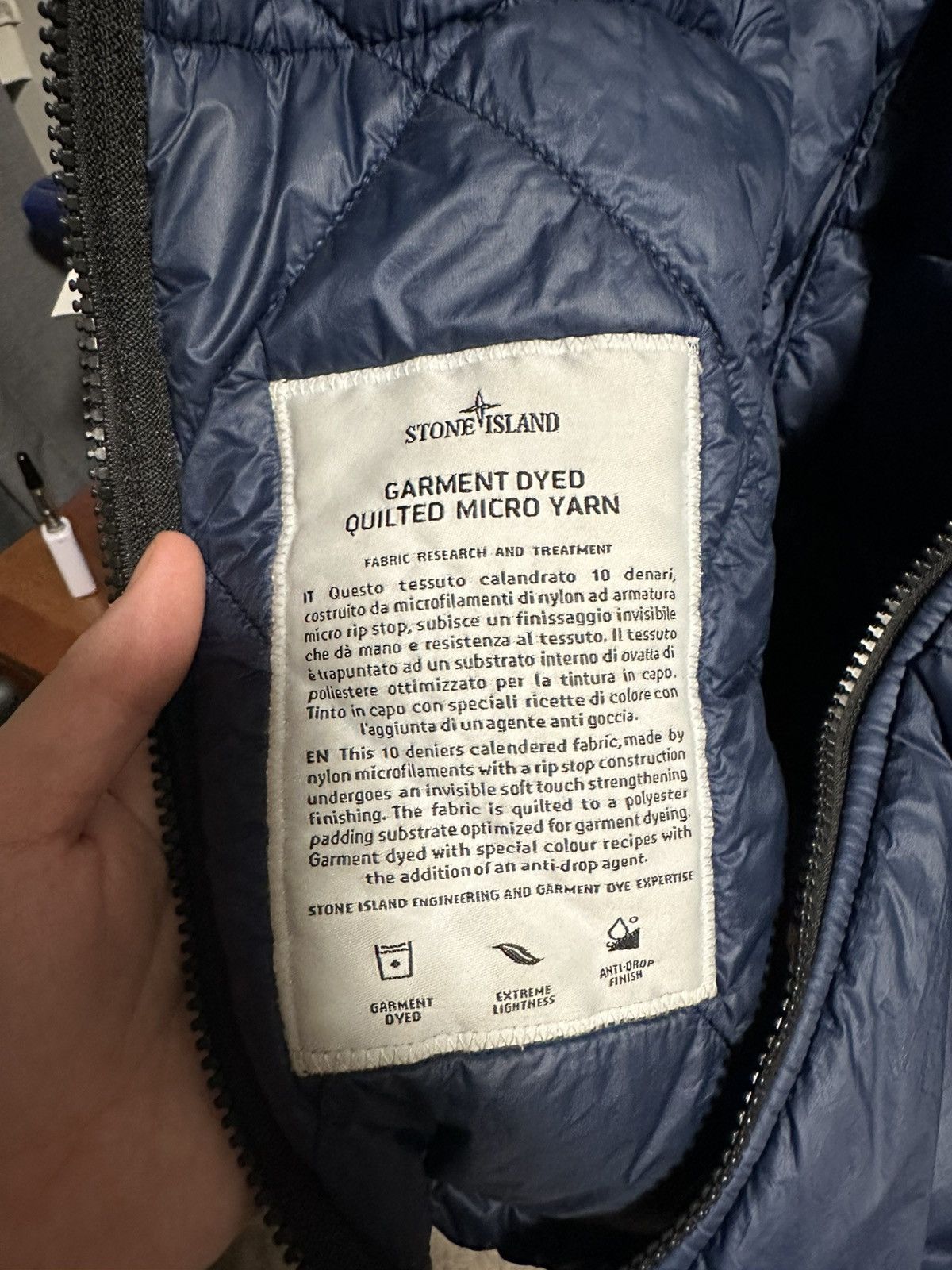 Stone Island Garment Dyed Quilted Micro parka Stone Island blue xl Size US XL / EU 56 / 4 - 5 Thumbnail