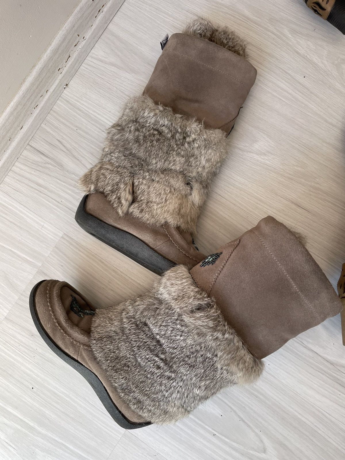 Vintage y2k faux fur boots Size US 6 / IT 36 - 15 Thumbnail