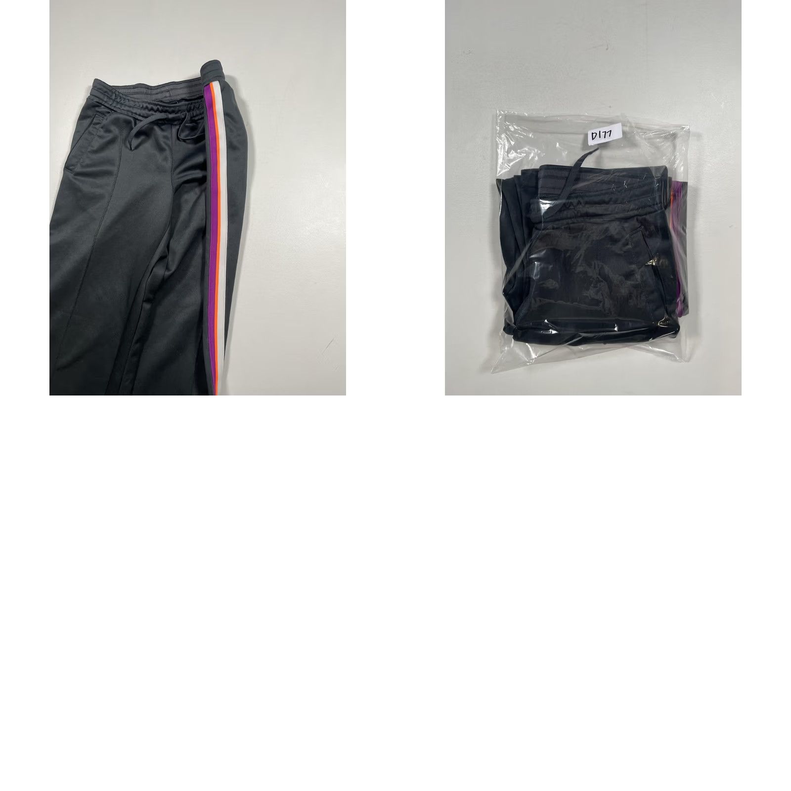 Nike Nike Track Pants Womens XL Black Multicolor Side Stripe Swoosh Logo Athletic Straight-Leg Pockets Size 40" / US 18 - 8 Thumbnail
