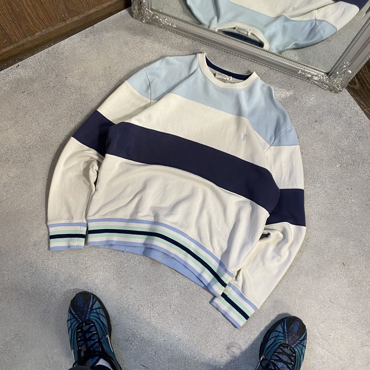 Yves Saint Laurent Vintage 90s YSL Sweatshirt Rare Size US L / EU 52-54 / 3 - 1 Thumbnail