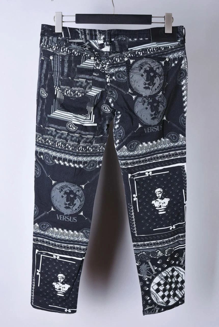 Versus Versace Versus Versace Vintage All Over Print Denim Pants W33/L30 Size US 30 / EU 46 - 4 Thumbnail