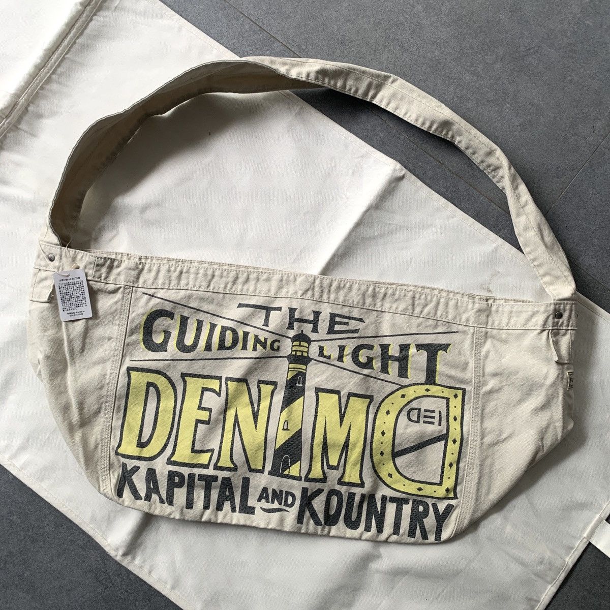 Kapital Kountry KAPITAL #4 ARMY CANVAS TATTERSALL CARGO BAG | Grailed
