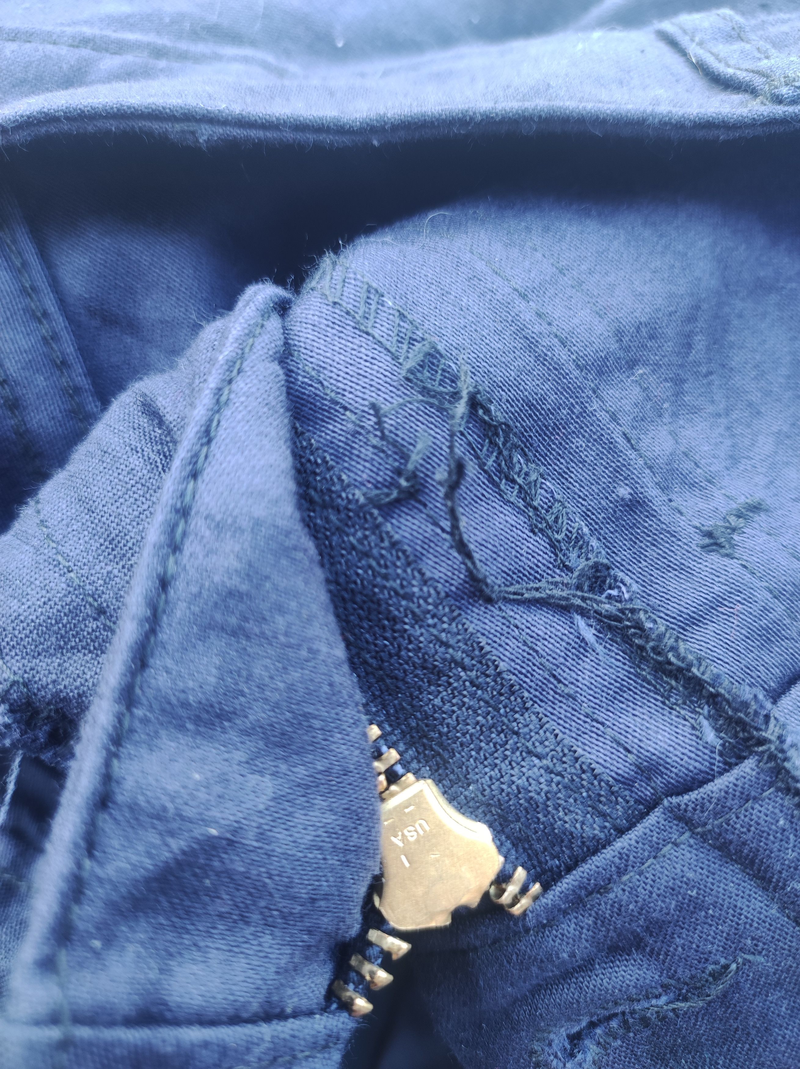 Vintage Vintage 80s US Navy Trousers, Utility, Dark blue sateen Size US 32 / EU 48 - 6 Thumbnail