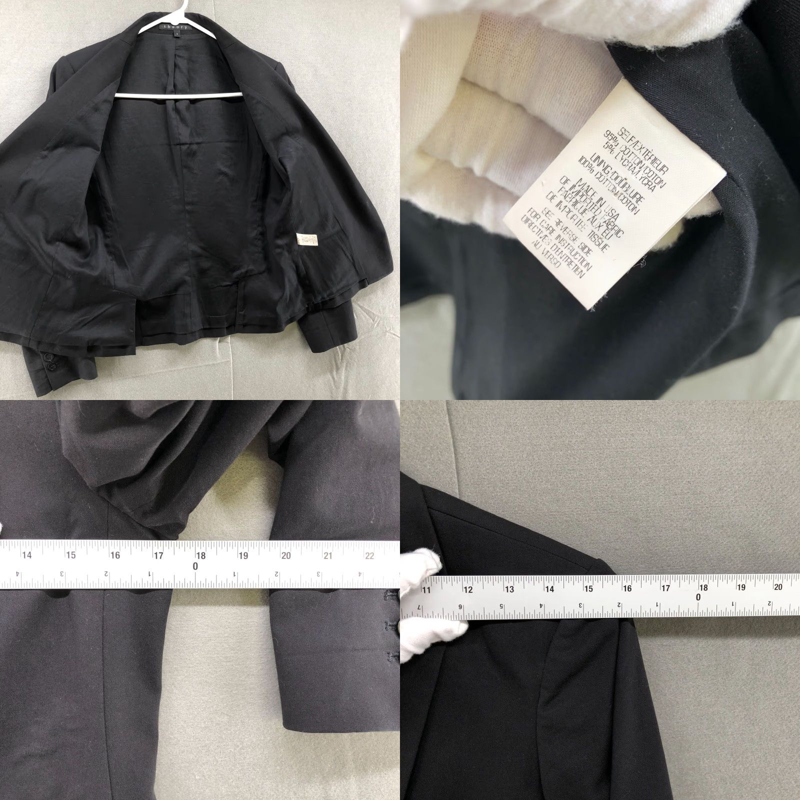 Theory Theory Blazer Black Womens Size 2 One Button Career Workwear Jacket Coat Suit Office Modern Size XS / US 0-2 / IT 36-38 - 8 Thumbnail