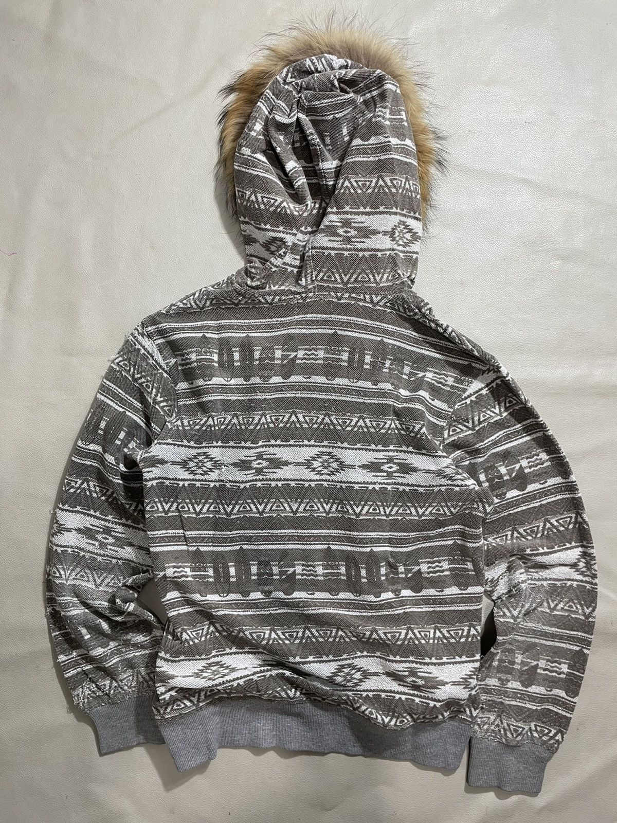 If Six Was Nine × Le Grande Bleu (L.G.B.) × Yasuyuki Ishii Japanese Navajo design zip Fur Hoodie distressed Size US M / EU 48-50 / 2 - 7 Thumbnail