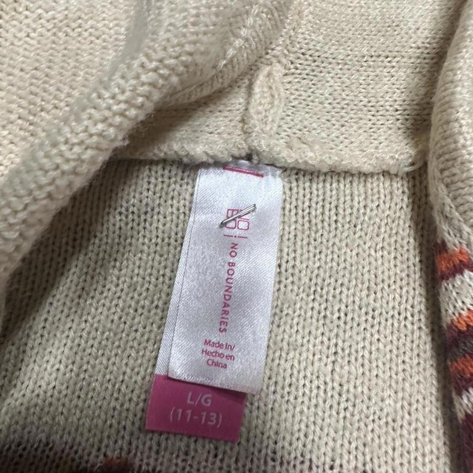 Other No Boundaries Women's Multi and Cream Cardigan Size L / US 10 / IT 46 - 3 Thumbnail