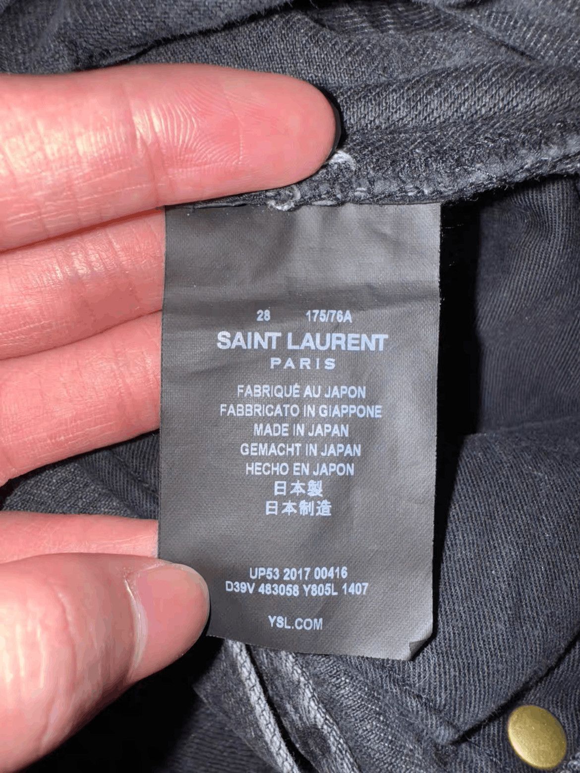 Saint Laurent Paris Sz 28 Saint Laurent Paris 17AW Heavy Wash Distressed Denim- Size US 28 / EU 44 - 6 Thumbnail