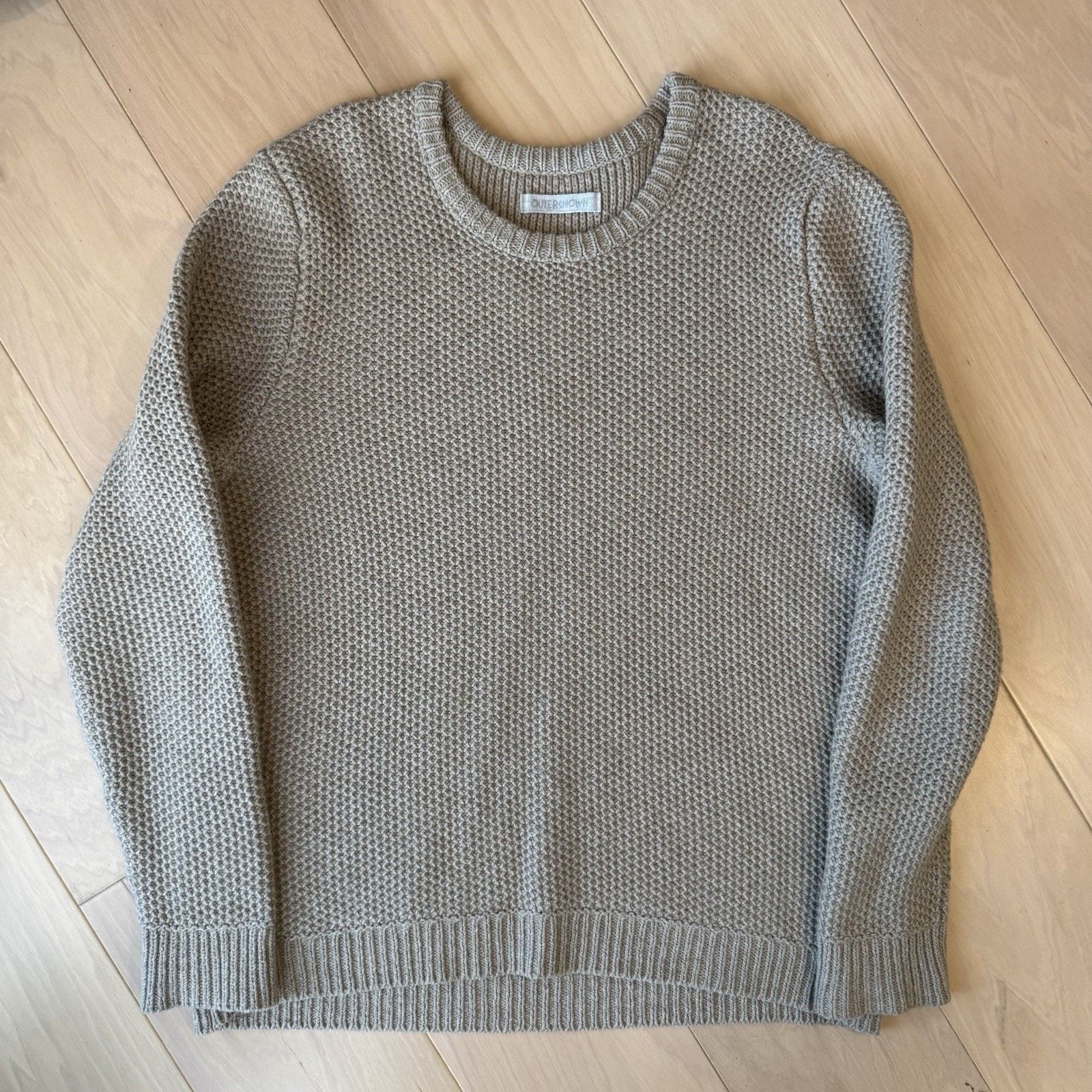 Outerknown Outerknown Eastbank Crew Beige Wool Blend Pullover Sweater Size US XL / EU 56 / 4 - 2 Thumbnail