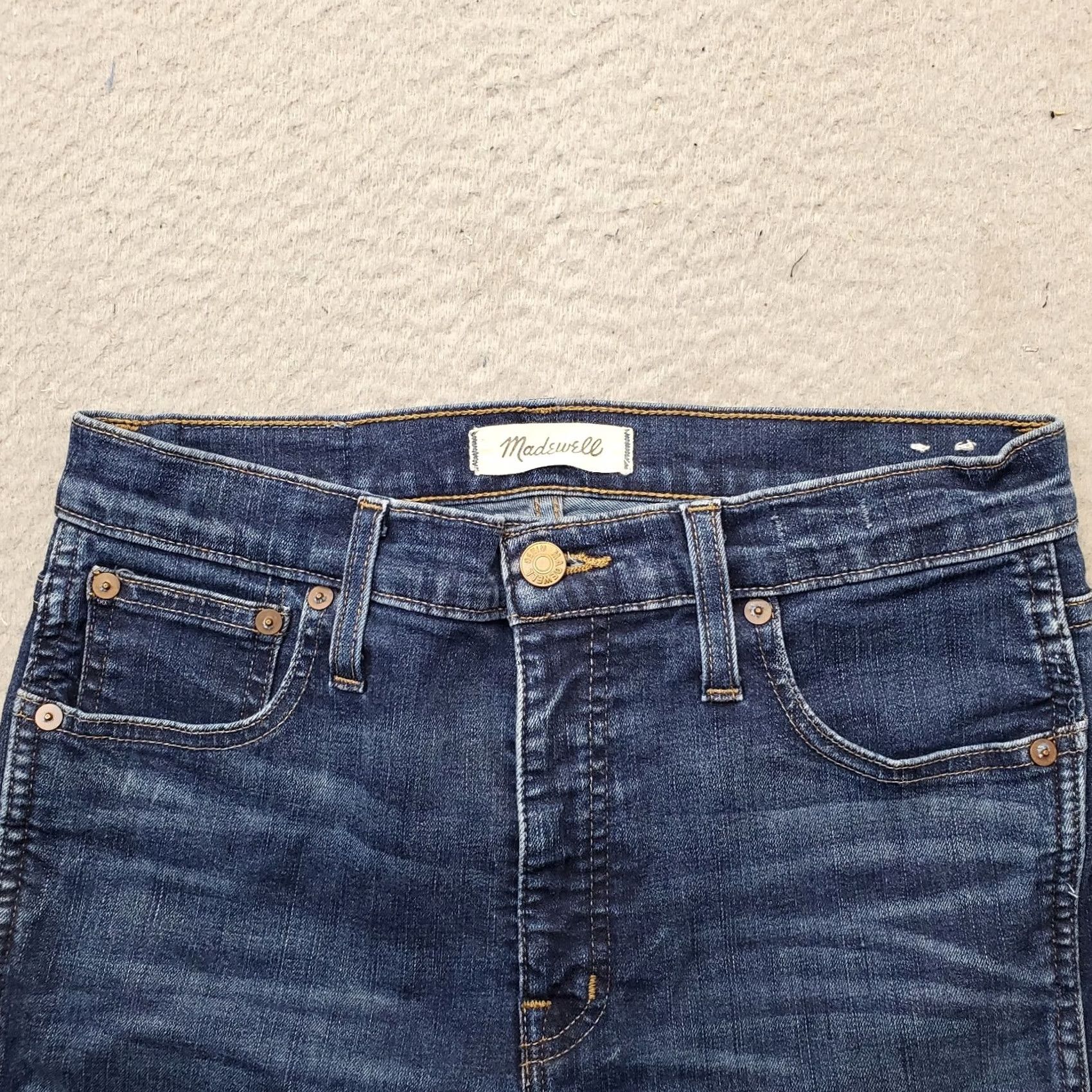 Madewell Madewell Skinny Jeans Womens Blue Denim High Rise Hayes Wash Jeans Size 28" / US 6 / IT 42 - 7 Thumbnail
