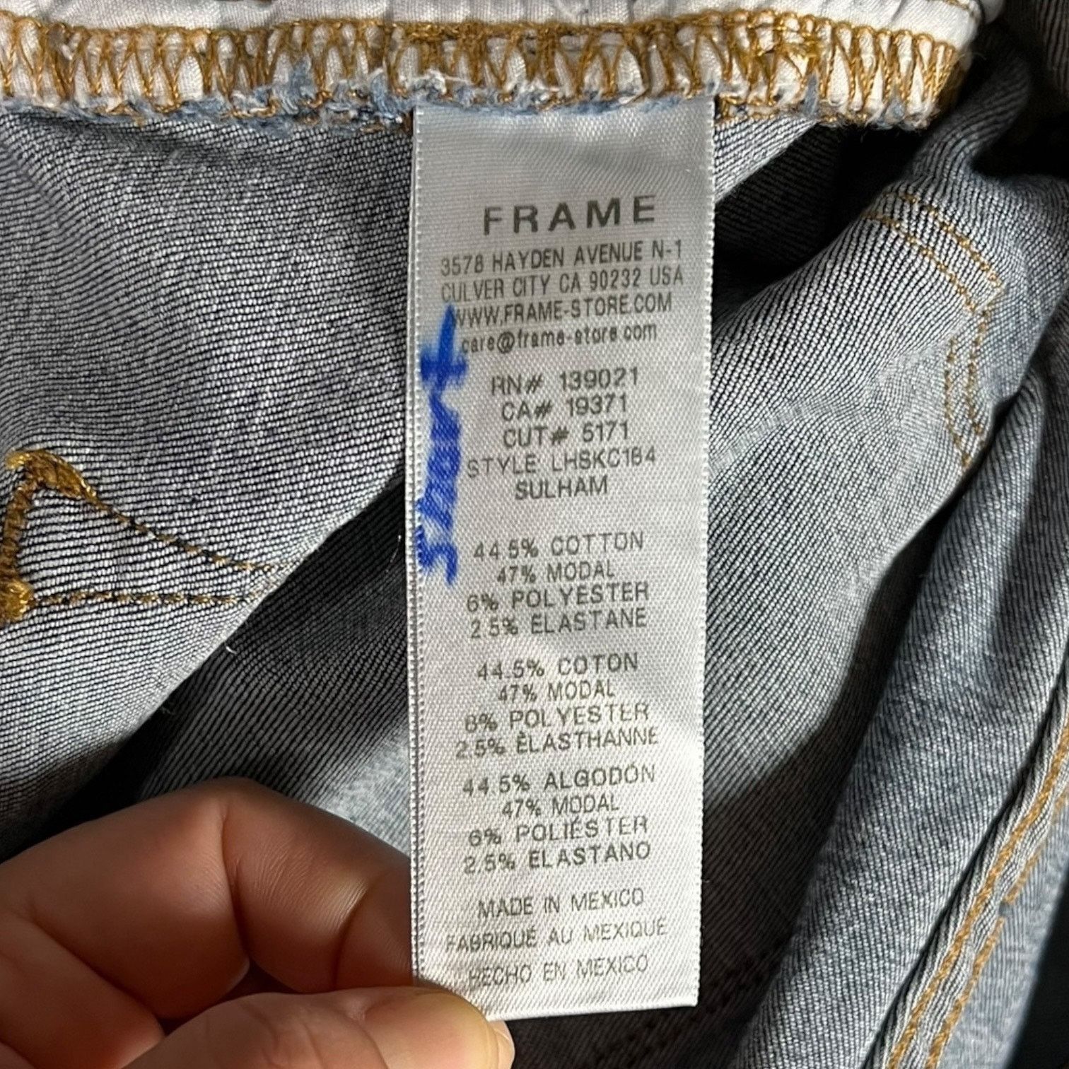 Frame FRAME Le High Skinny Crop Jeans Women's 29 Stretch Size 29" - 7 Thumbnail