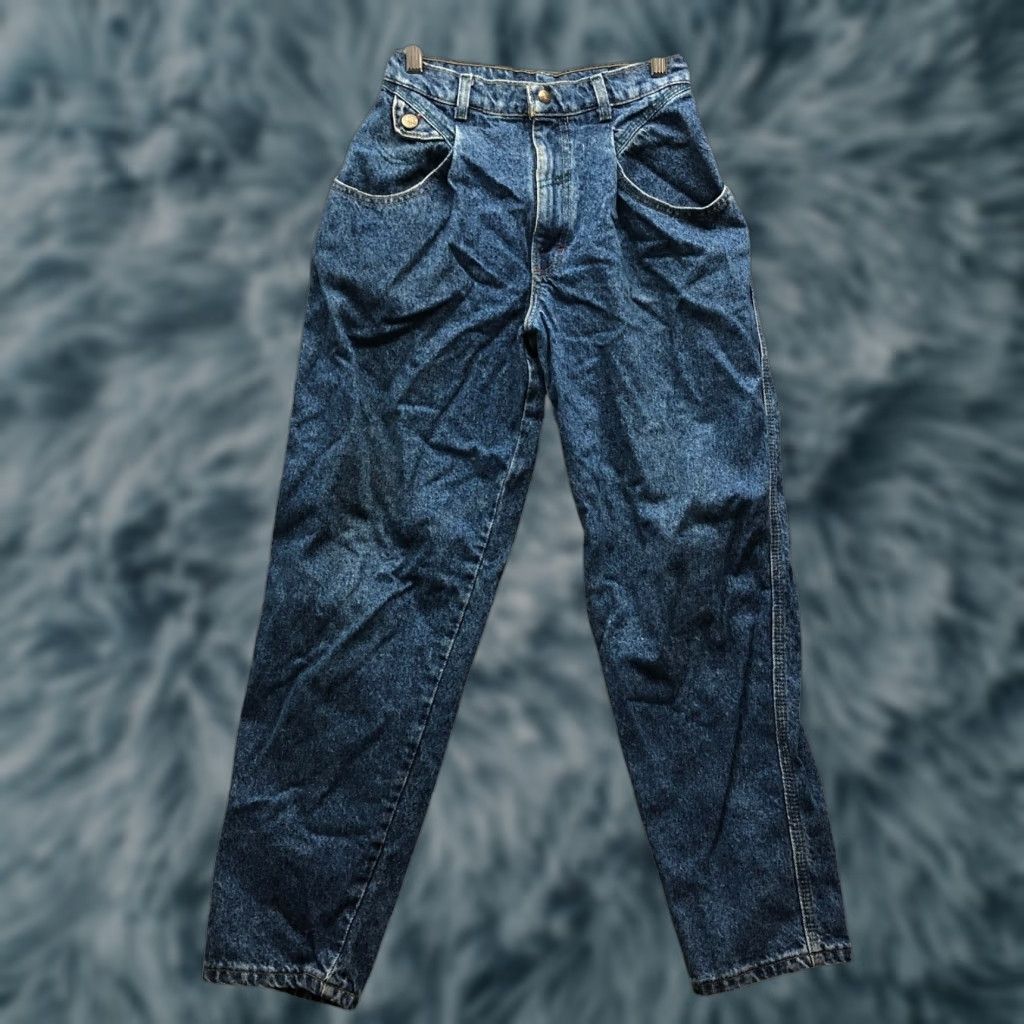 Lee VINTAGE Lee Riders Mom High Rise Jeans Womens 14 Reg 23x27 Tapered Blue Size 40" / US 18 - 1 Thumbnail