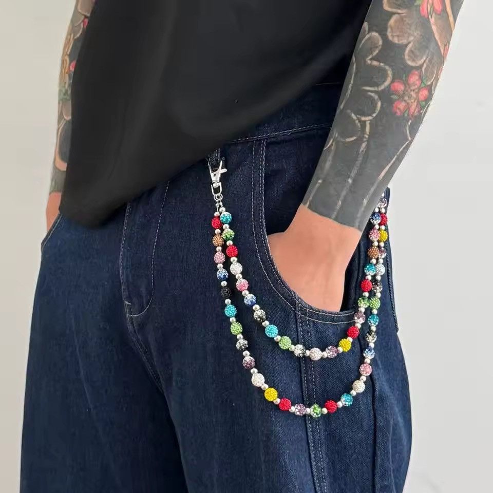 Other Simple Multilayer Rhinestone Waist Chain Pant Size ONE SIZE - 3 Thumbnail