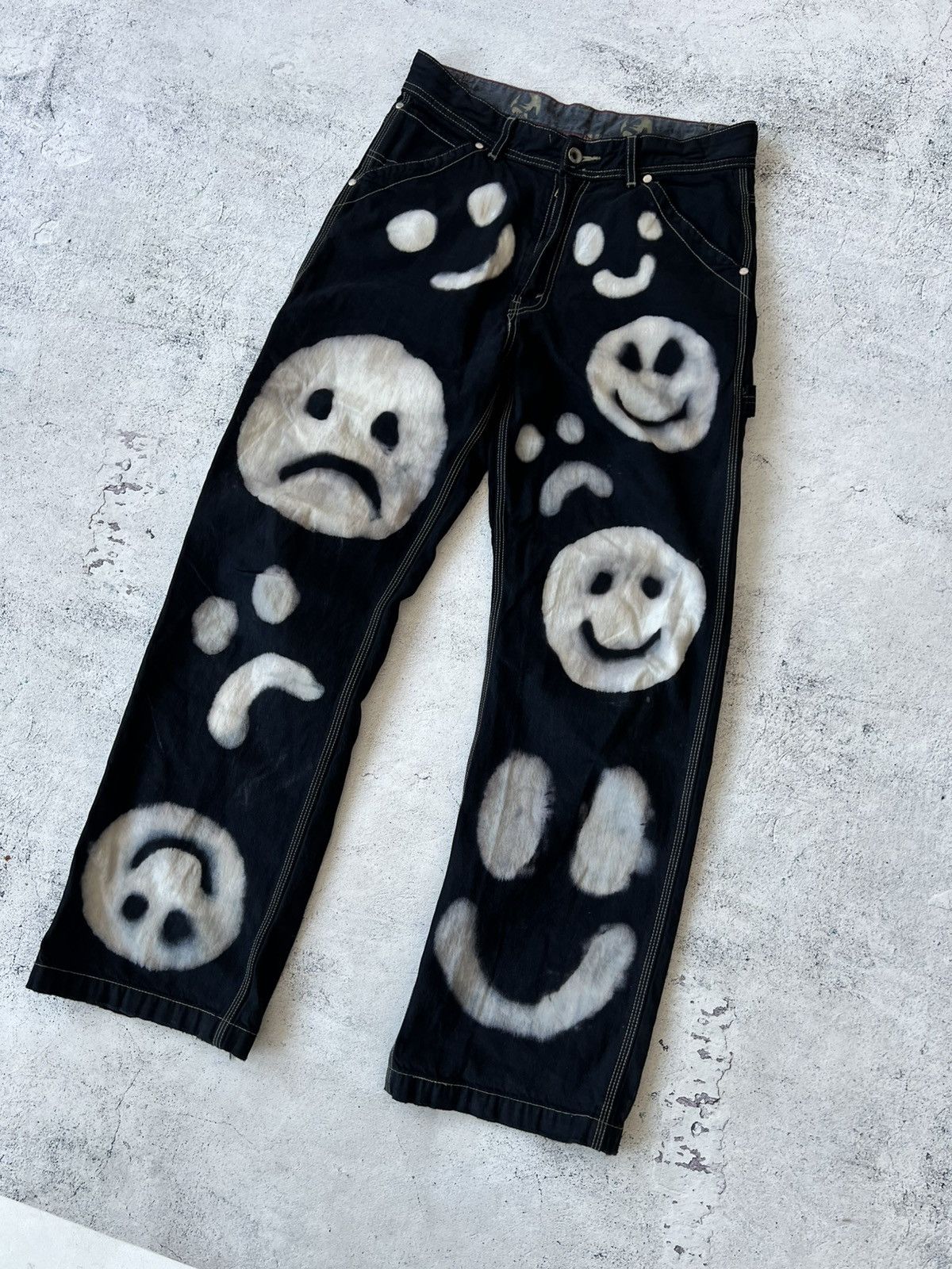 Levi's 🩸RARE🩸Levis Vintage Custom Smile Travis Scott Style Pants Size US 30 / EU 46 - 2 Thumbnail