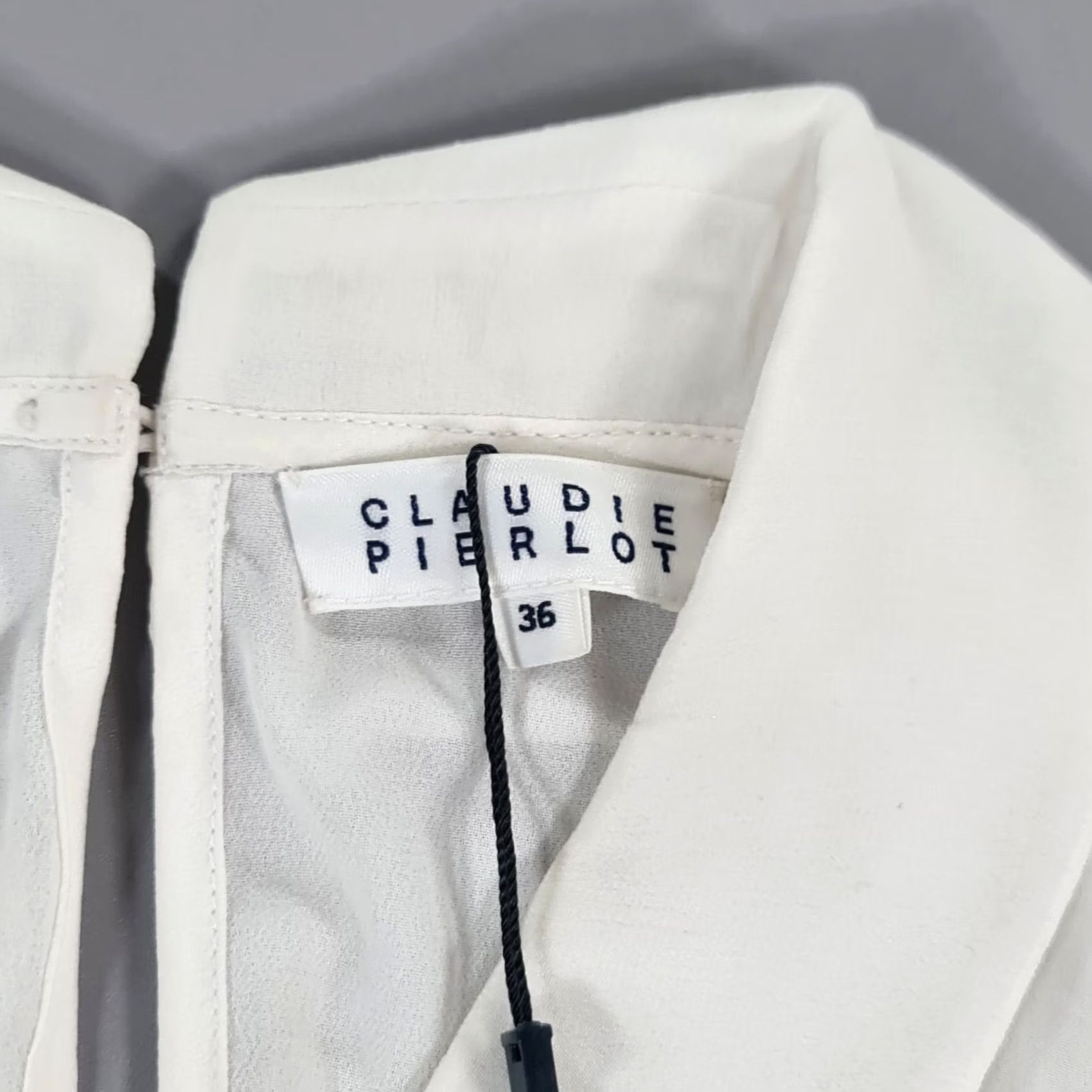 Vintage CLAUDIE PIERLOT Dress Blue Collared Sleeveless Short XS 36 Viscose Casual Party/Cocktail Womens Size 25" / US 0 / IT 36 - 3 Thumbnail